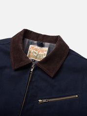 Seager Blanket Lined Ranch Jacket Dark Navy Cropped Diagonal Zipper Duck Canvas Winter Outerwear Athens GA Georgia Kempt Menswear Store Near Me