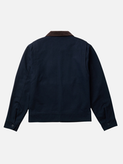 Seager Blanket Lined Ranch Jacket Dark Navy Cropped Diagonal Zipper Duck Canvas Winter Outerwear Athens GA Georgia Kempt Menswear Store Near Me