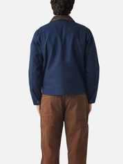 Seager Blanket Lined Ranch Jacket Dark Navy Cropped Diagonal Zipper Duck Canvas Winter Outerwear Athens GA Georgia Kempt Menswear Store Near Me