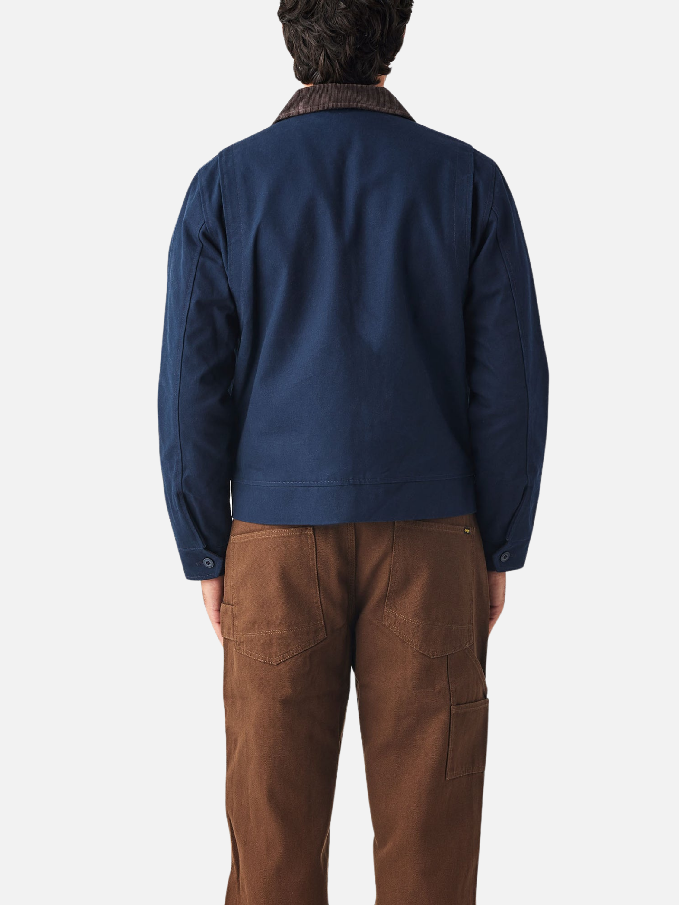 Seager Blanket Lined Ranch Jacket Dark Navy Cropped Diagonal Zipper Duck Canvas Winter Outerwear Athens GA Georgia Kempt Menswear Store Near Me