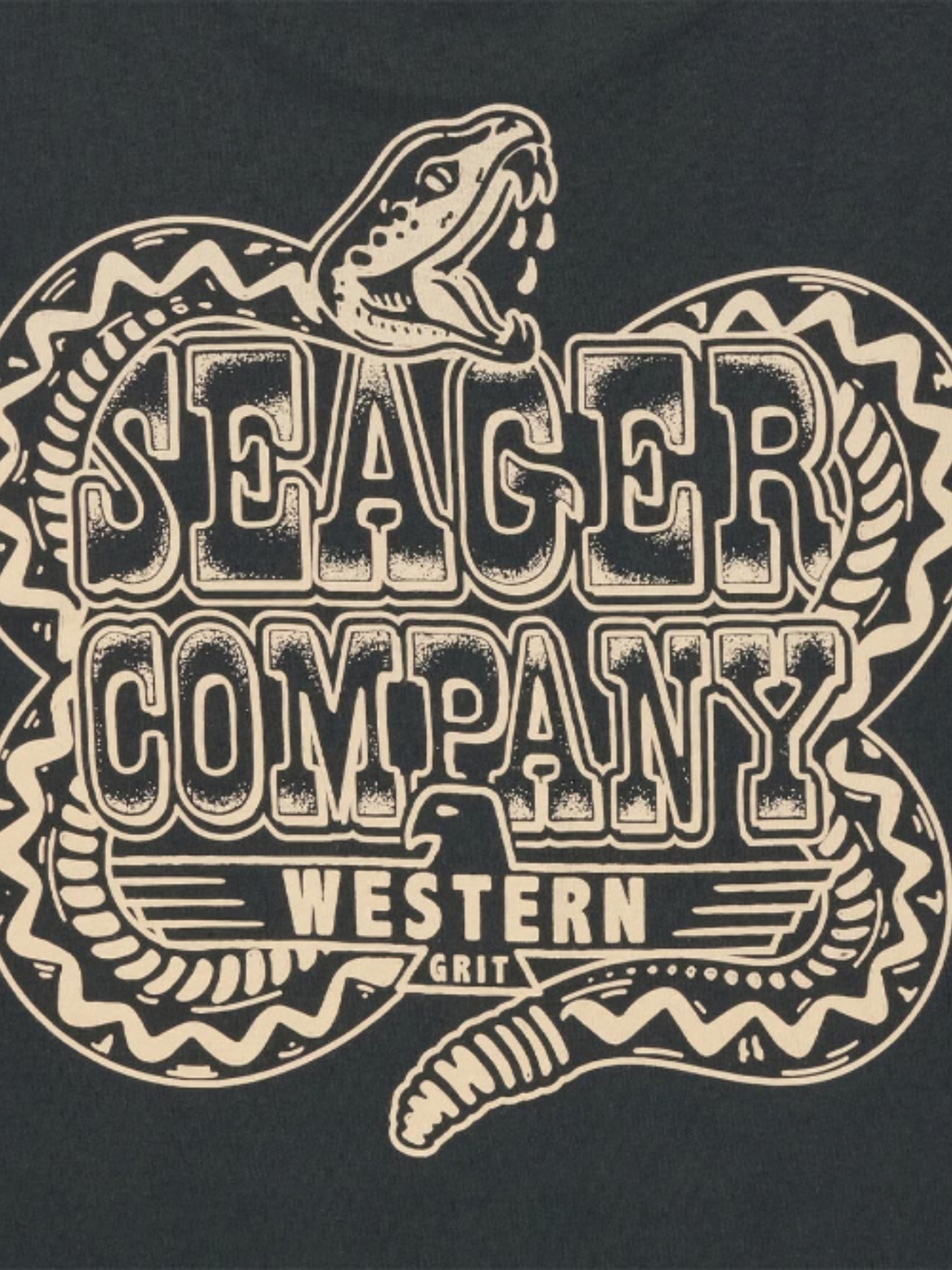 Seager Rattler Tee T-Shirt Graphic T Men’s Tops for Men Vintage Black Athens GA Georgia Kempt Menswear Store Near Me