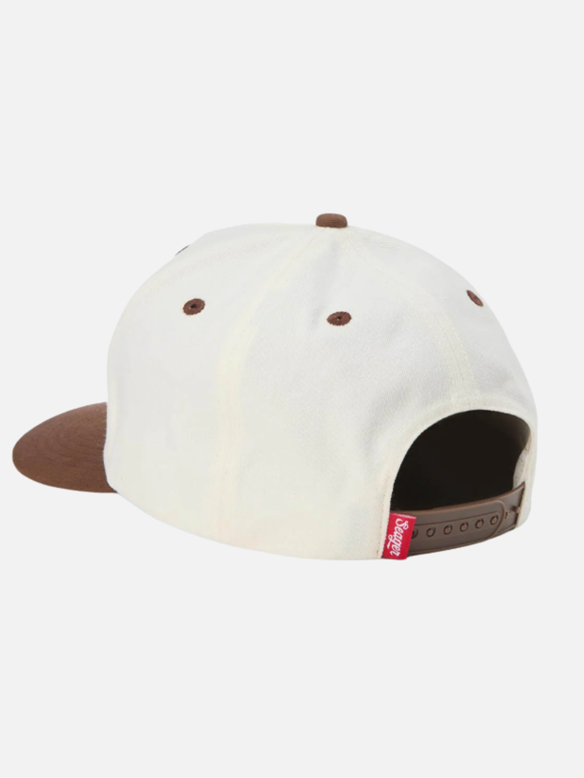 Seager Rodeo Snapback Medium Profile Cream Brown Red Western Accessories Men’s Hats for Men Kempt Athens GA Georgia Kempt Menswear Store Near Me