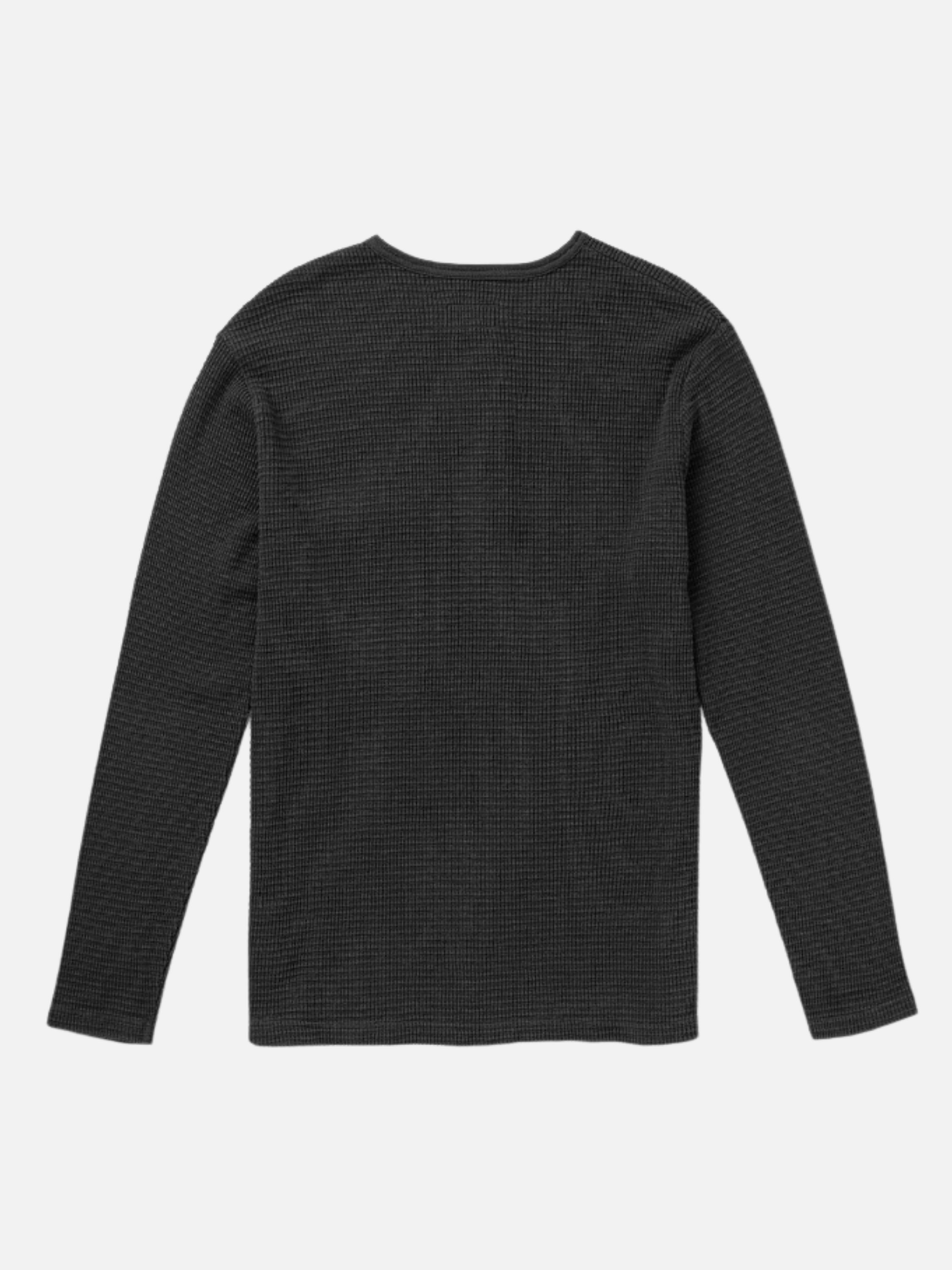 Seager Sawpit Henley LS Long Sleeve Thermal Shirt Men’s Fall Winter Tops for Men Vintage Black Washed Front Pocket Texture Athens GA Georgia Kempt Menswear Store Near Me