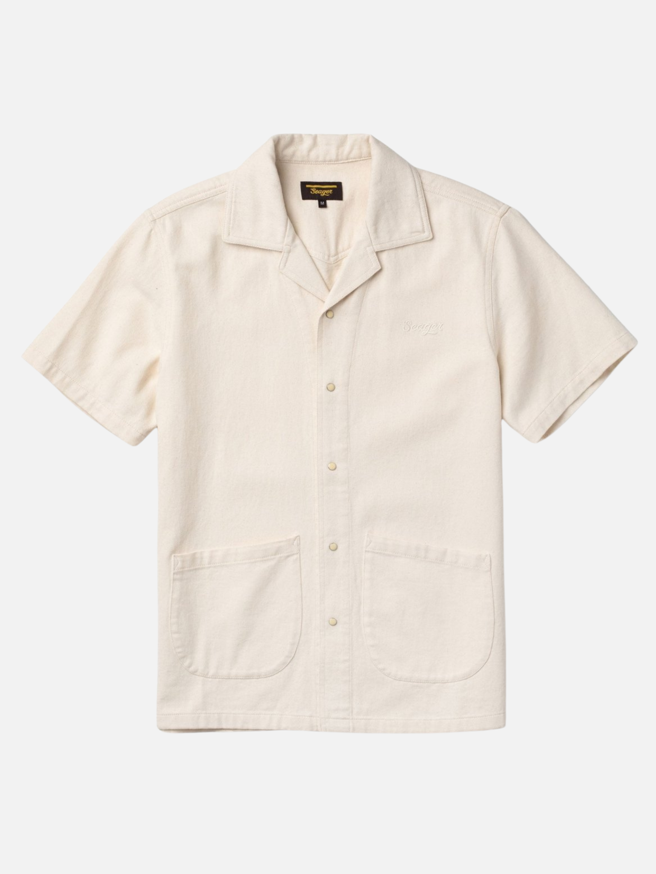 Seager Southpaw Whippersnapper Natural Cream Ivory Men’s SS Short Sleeve Top for Men Front Pocket Collared Button Shirt Athens GA Georgia Kempt Menswear Store Near Me