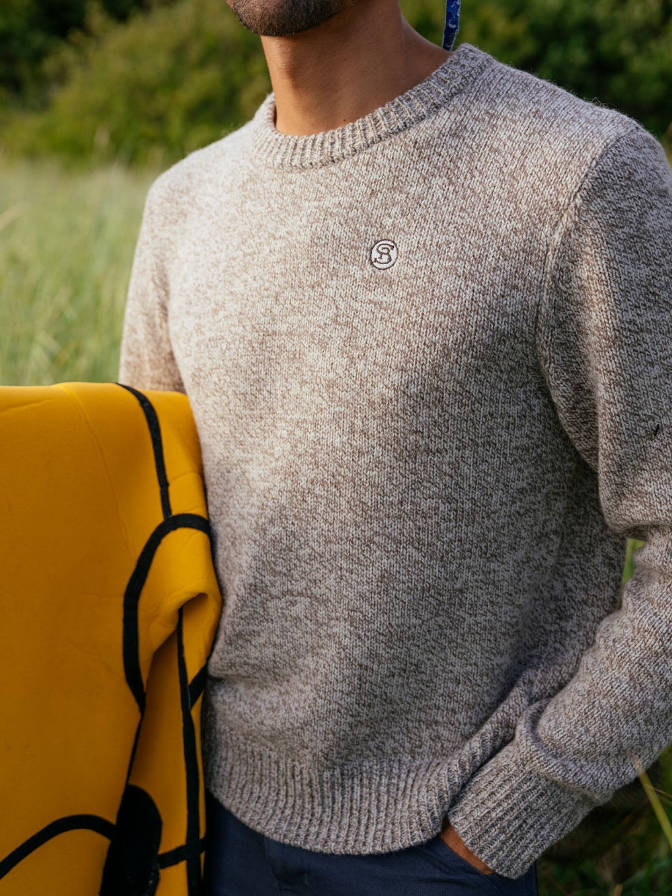 Seager Wharf Knit Sweater Salt and Pepper Winter Attire for Men LS Long Sleeve Top Men’s Athens GA Georgia Kempt Menswear Store Near Me