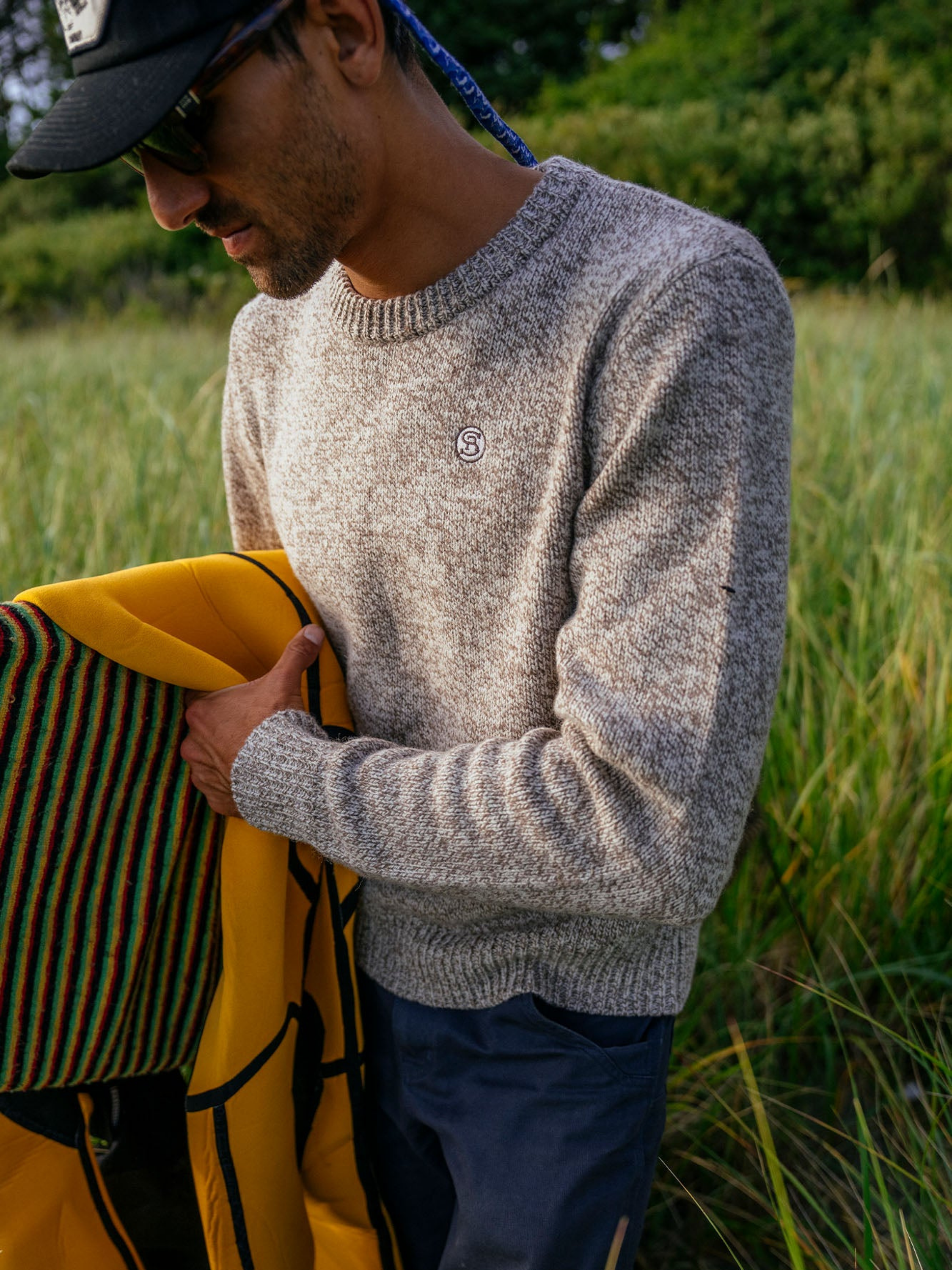 Seager Wharf Knit Sweater Salt and Pepper Winter Attire for Men LS Long Sleeve Top Men’s Athens GA Georgia Kempt Menswear Store Near Me