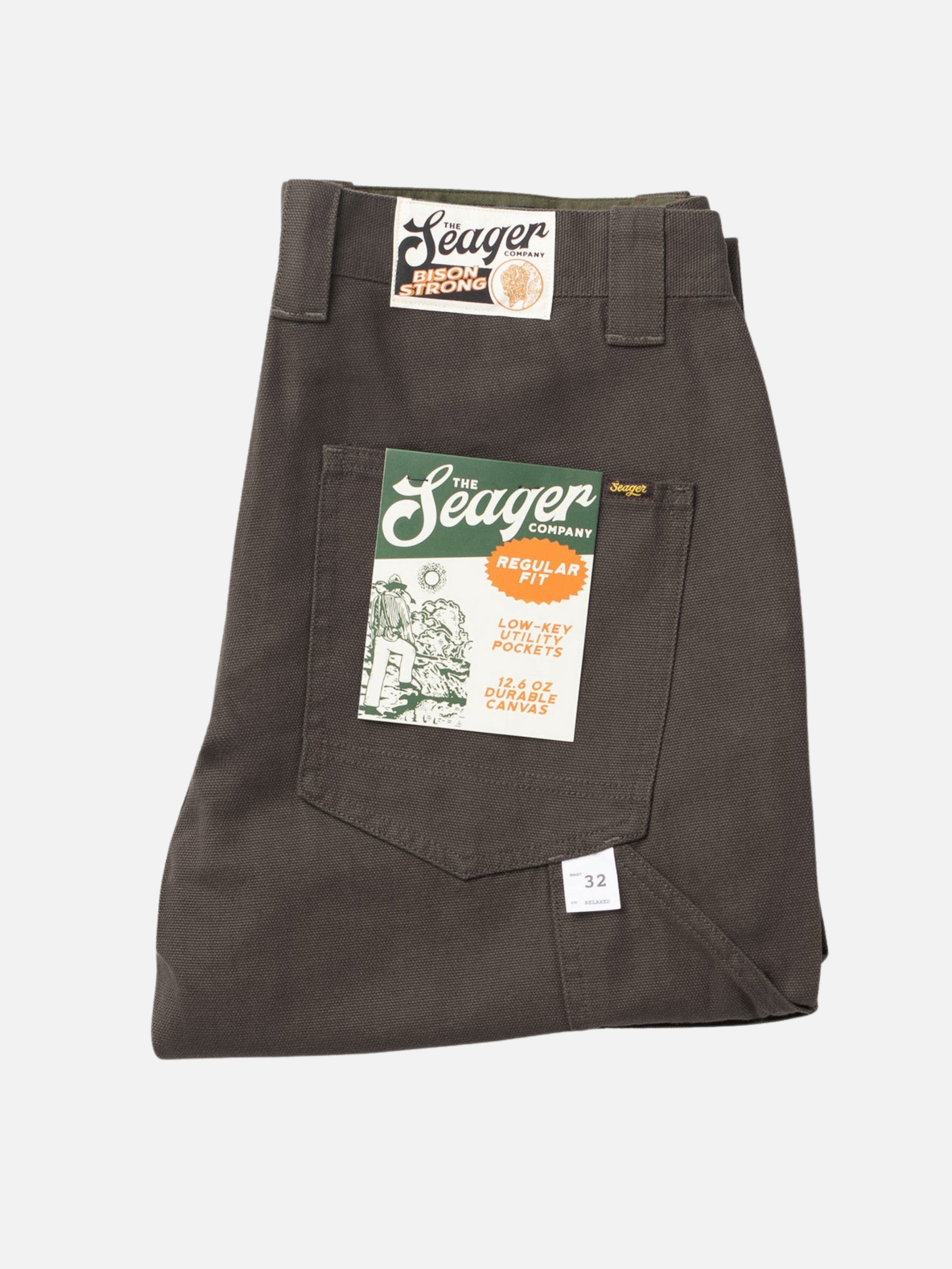 Seager Bison Canvas Pants - Darkwood