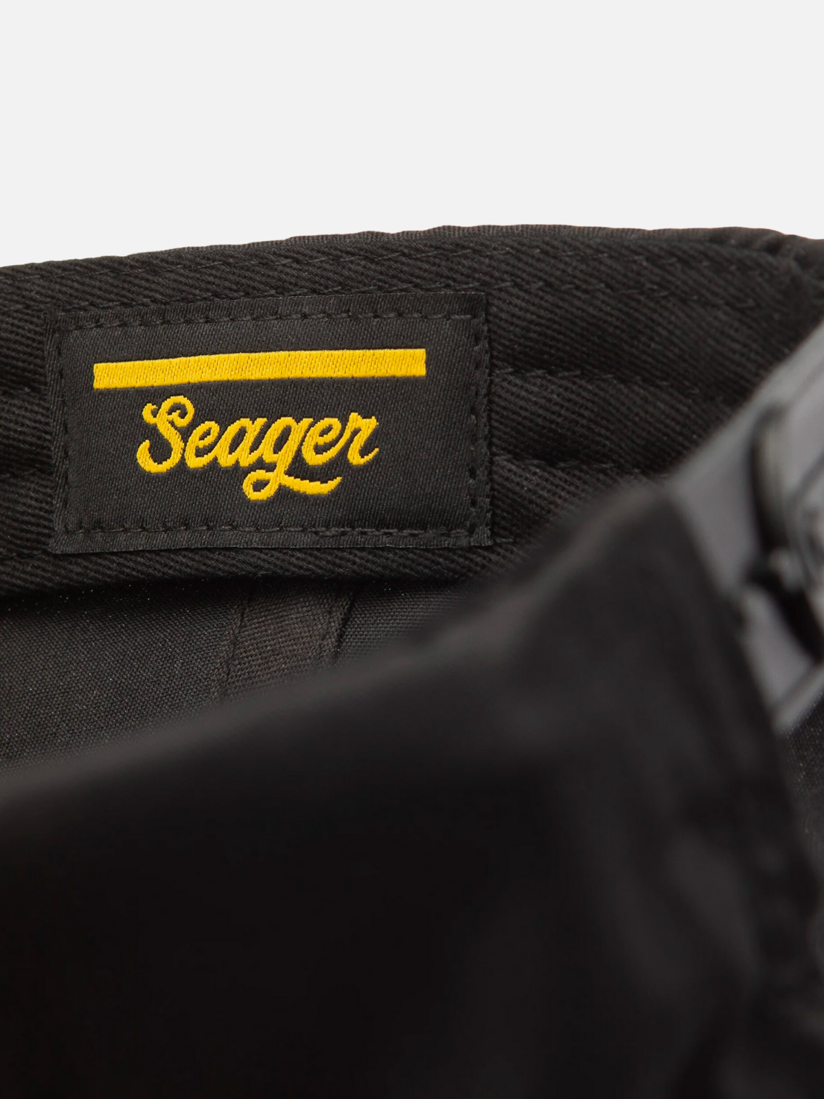 seager bradley snapback trucker hat black cotton polyester blend eagle embroidered design kempt athens ga georgia men's clothing store