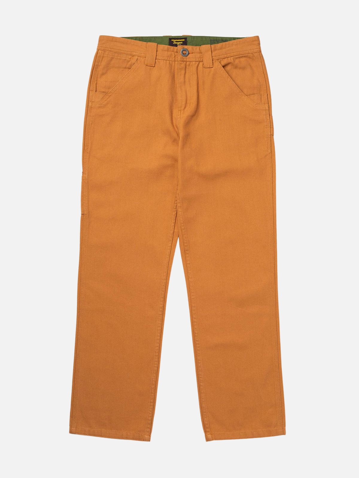 seager bison canvas pant coyote brown 100% cotton utility workwear relaxed fit pant kempt athens ga georgia men's clothing store