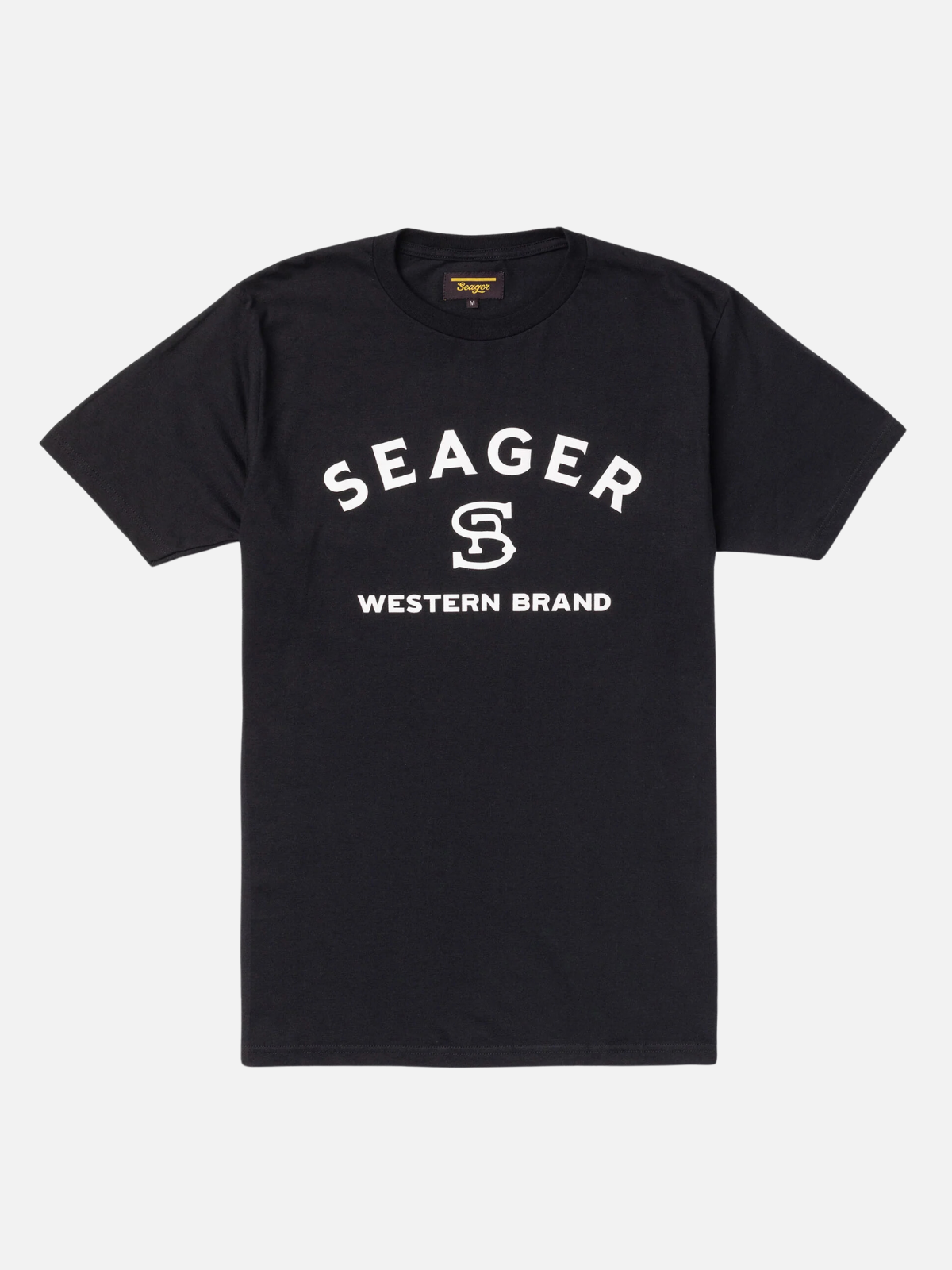 seager branded tee black white graphic t-shirt 100% cotton kempt athens ga georgia men's clothing store