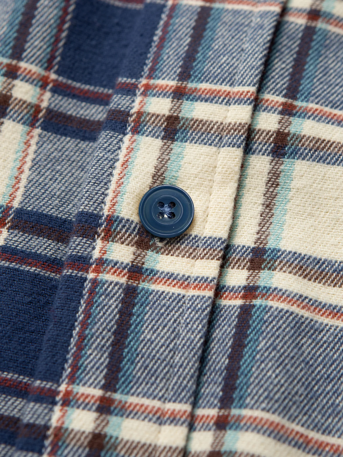 Seager Flannel Natural Blue Double Breast Pocket Kempt Athens GA Mens Clothing Store Downtown Athens Shopping University Of Georgia