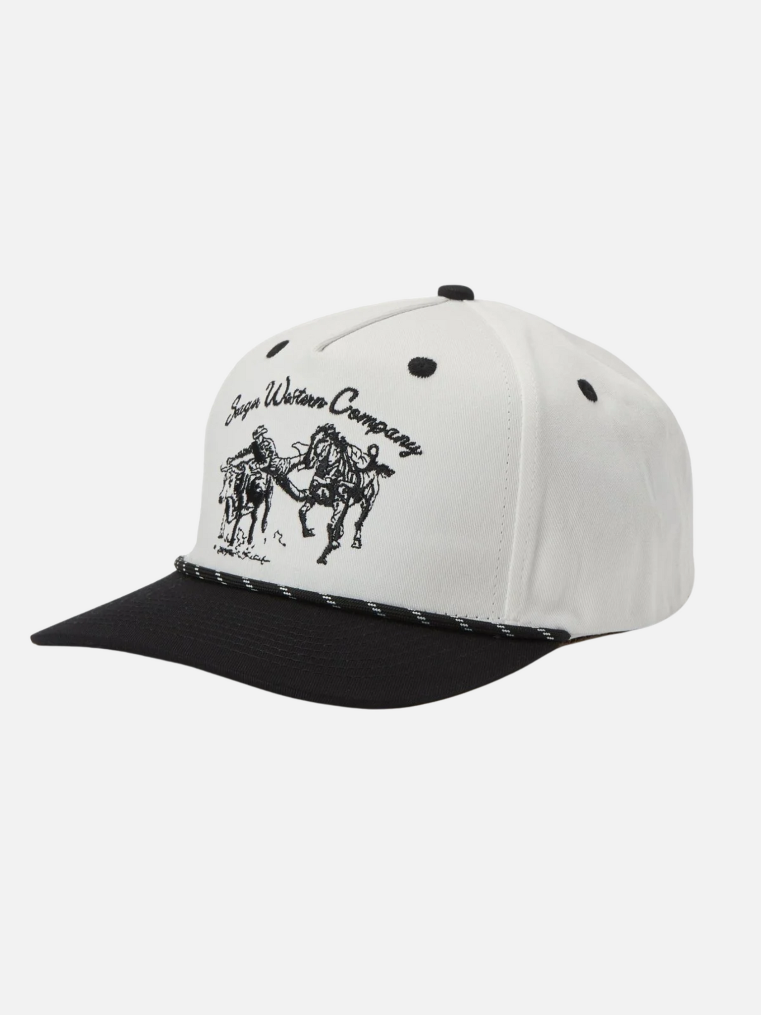 Seager Los Rios Canva Snapback Cream/Black Men's Hat Ballcap Headwear Accessory For Men Athens GA Georgia Kempt Menswear Store Near Me