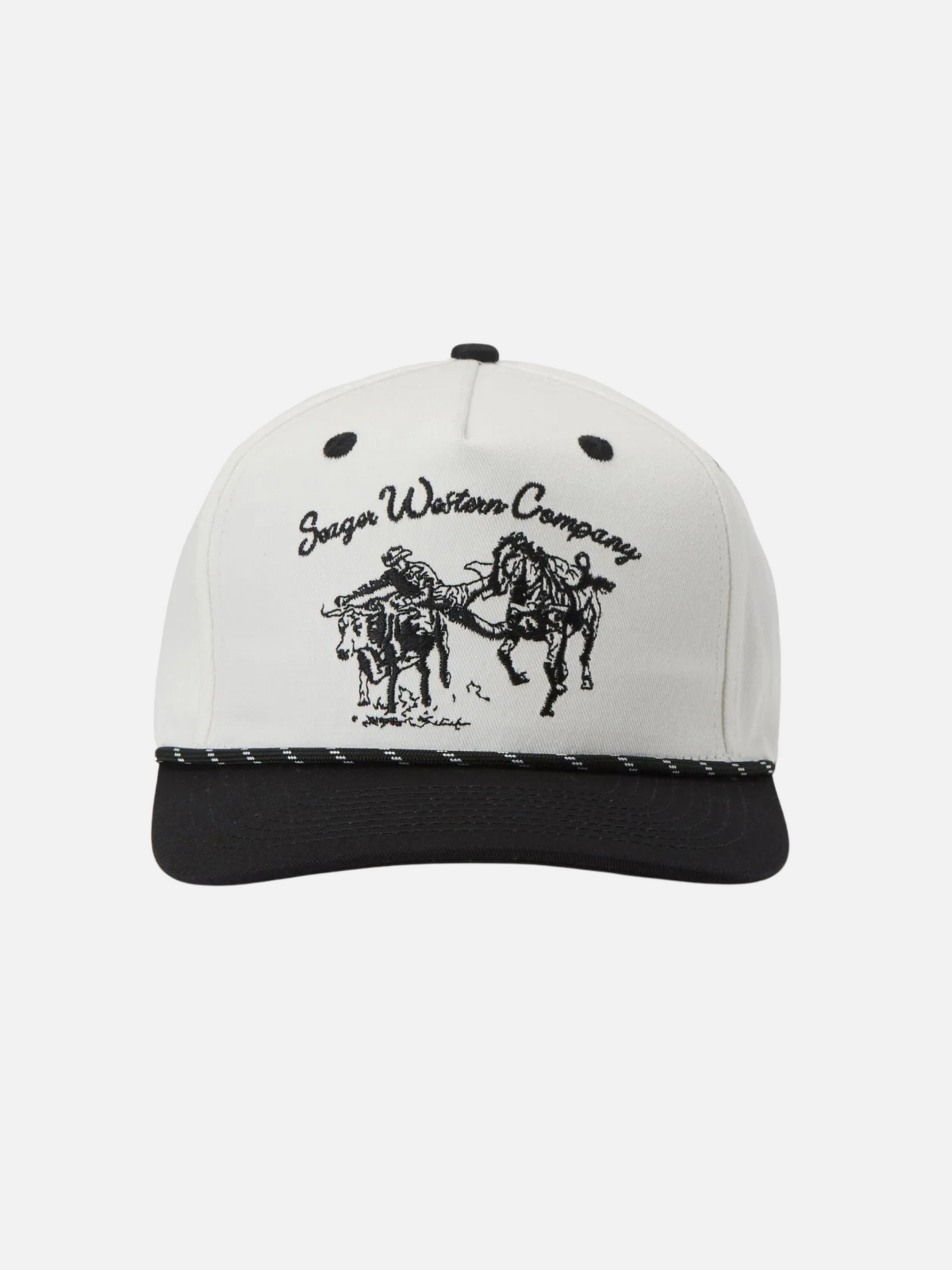 Seager Los Rios Canva Snapback Cream/Black Men's Hat Ballcap Headwear Accessory For Men Athens GA Georgia Kempt Menswear Store Near Me