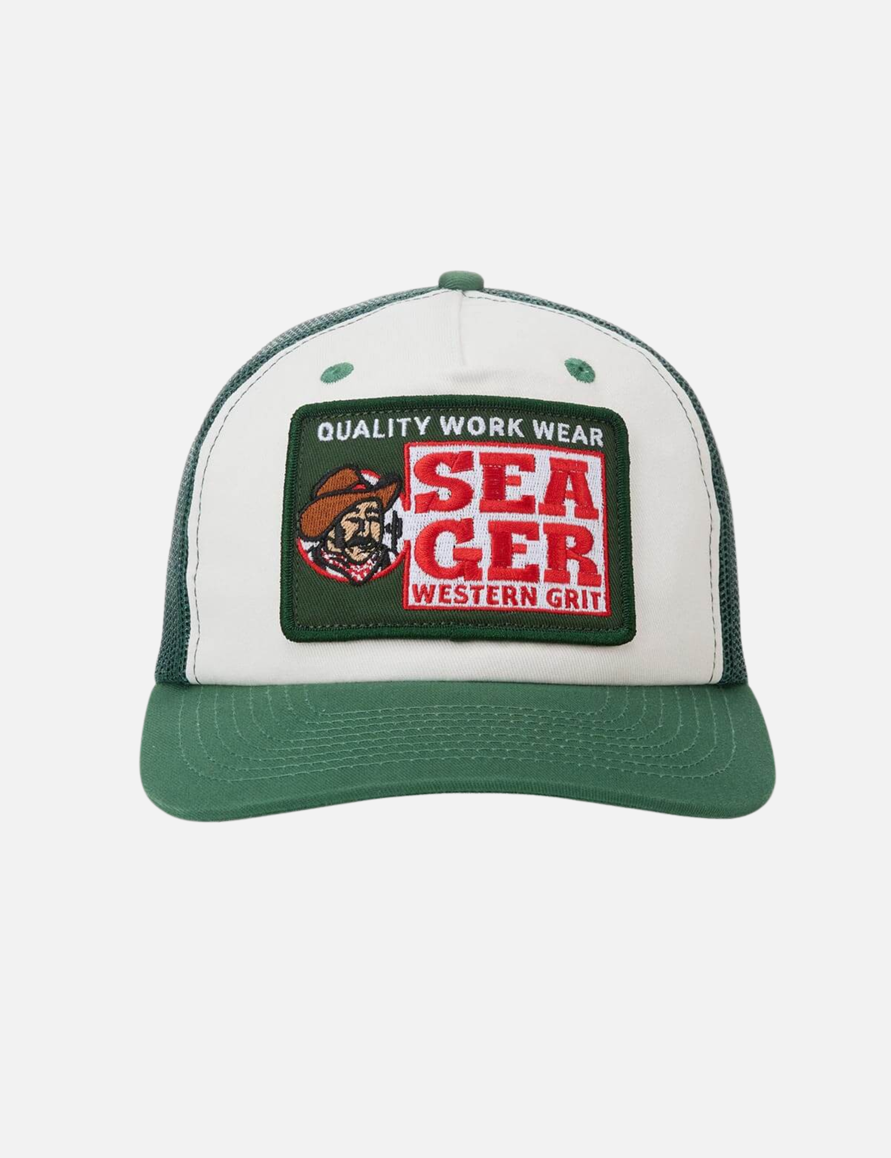 Seager Man Trucker Snap Back Green Men's Snapback Custom Patch Green Cap For Men Athens GA Georgia Kempt Menswear Store Near Me