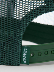 Seager Man Trucker Snap Back Green Men's Snapback Custom Patch Green Cap For Men Athens GA Georgia Kempt Menswear Store Near Me