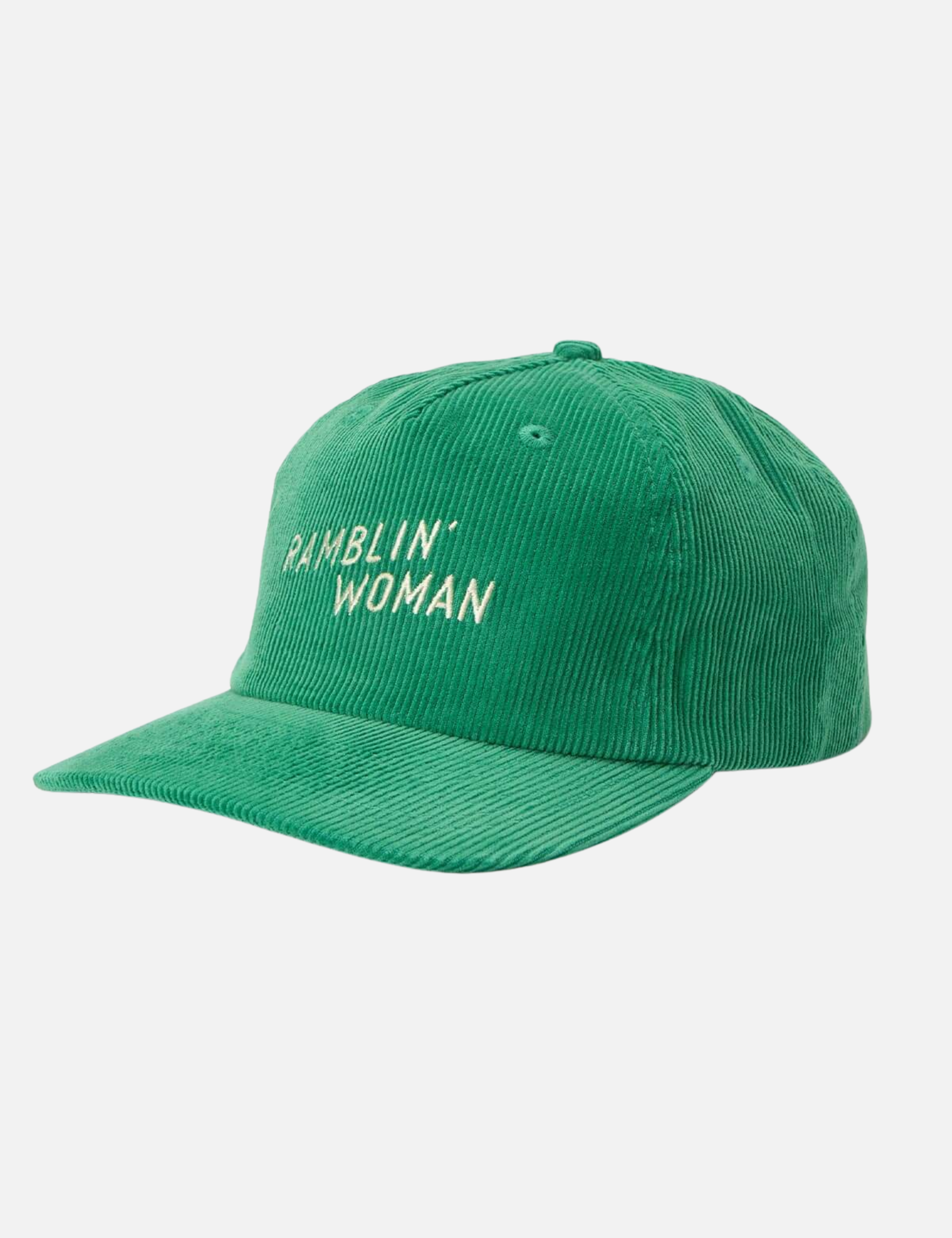 Seager Ramblin' Woman Cord Snapback Light Green Hat Unisex Corduroy Embroidered Cap For Women Athens GA Georgia Kempt Menswear Store Near Me