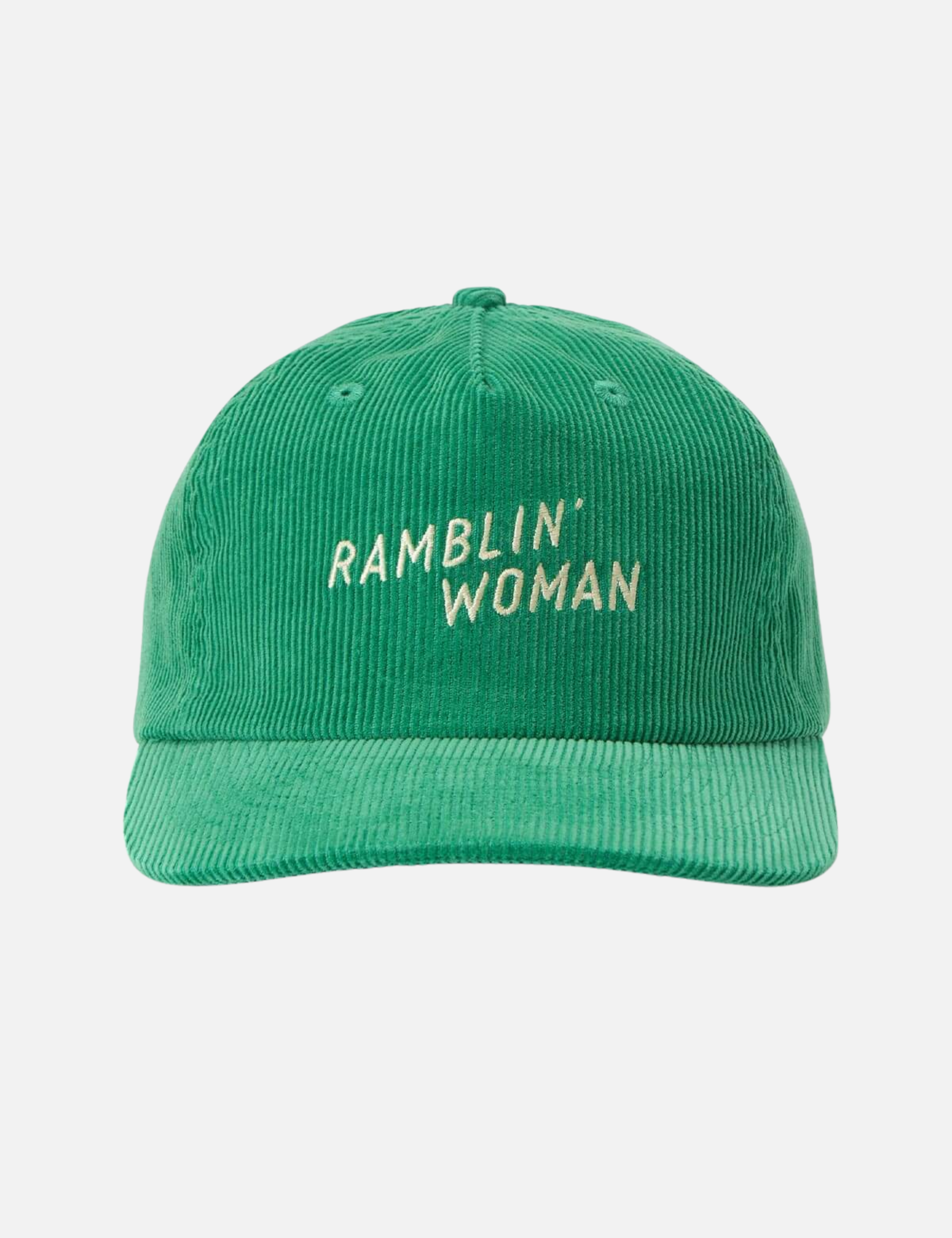 Seager Ramblin' Woman Cord Snapback Light Green Hat Unisex Corduroy Embroidered Cap For Women Athens GA Georgia Kempt Menswear Store Near Me