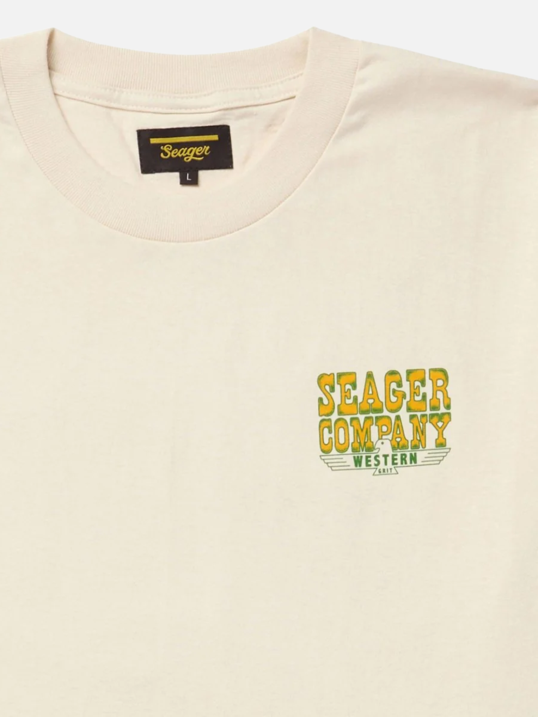 Seager Rattler Tee Vintage White Men's SS Short Sleeve Vintage Graphic Tee Shirt For Men Athens GA Georgia Kempt Menswear Store Near Me