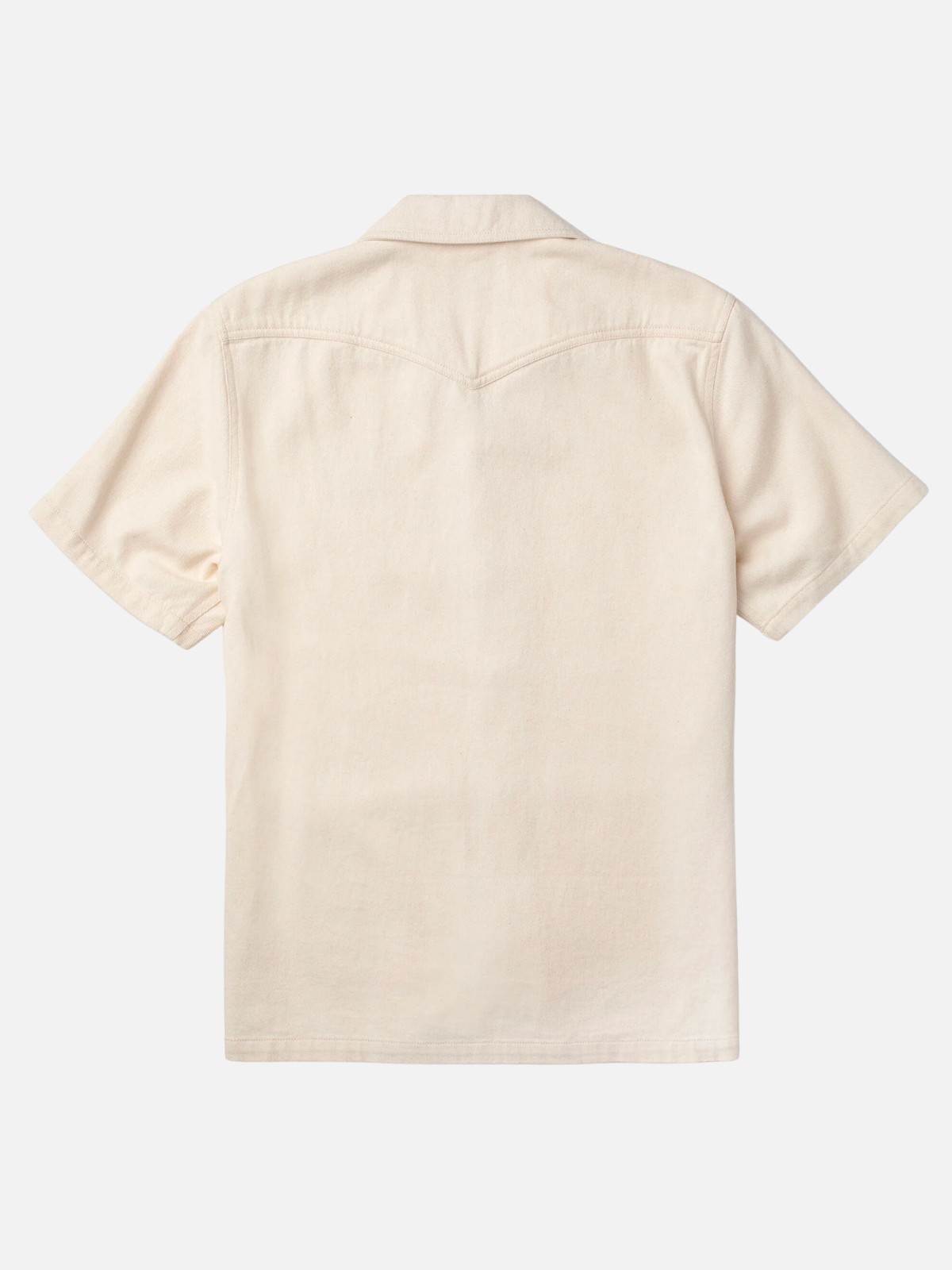 seager south paw whippersnapper cotton denim twill natural cream western pearl snap button down short sleeve kempt athens ga georgia men's clothing store