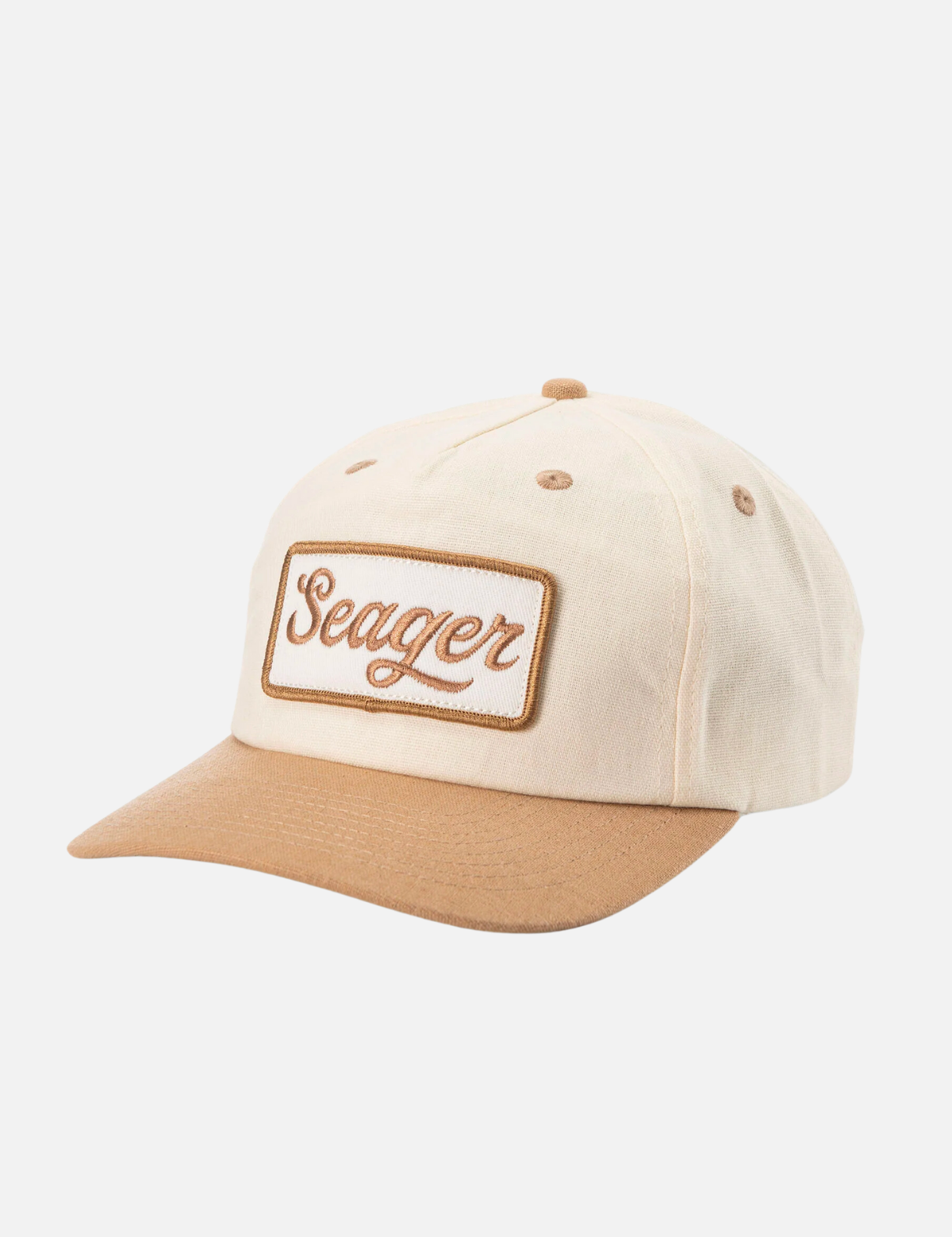 seager uncle bill snapback cream khaki tan cotton trucker hat kempt athens ga georgia men's clothing store