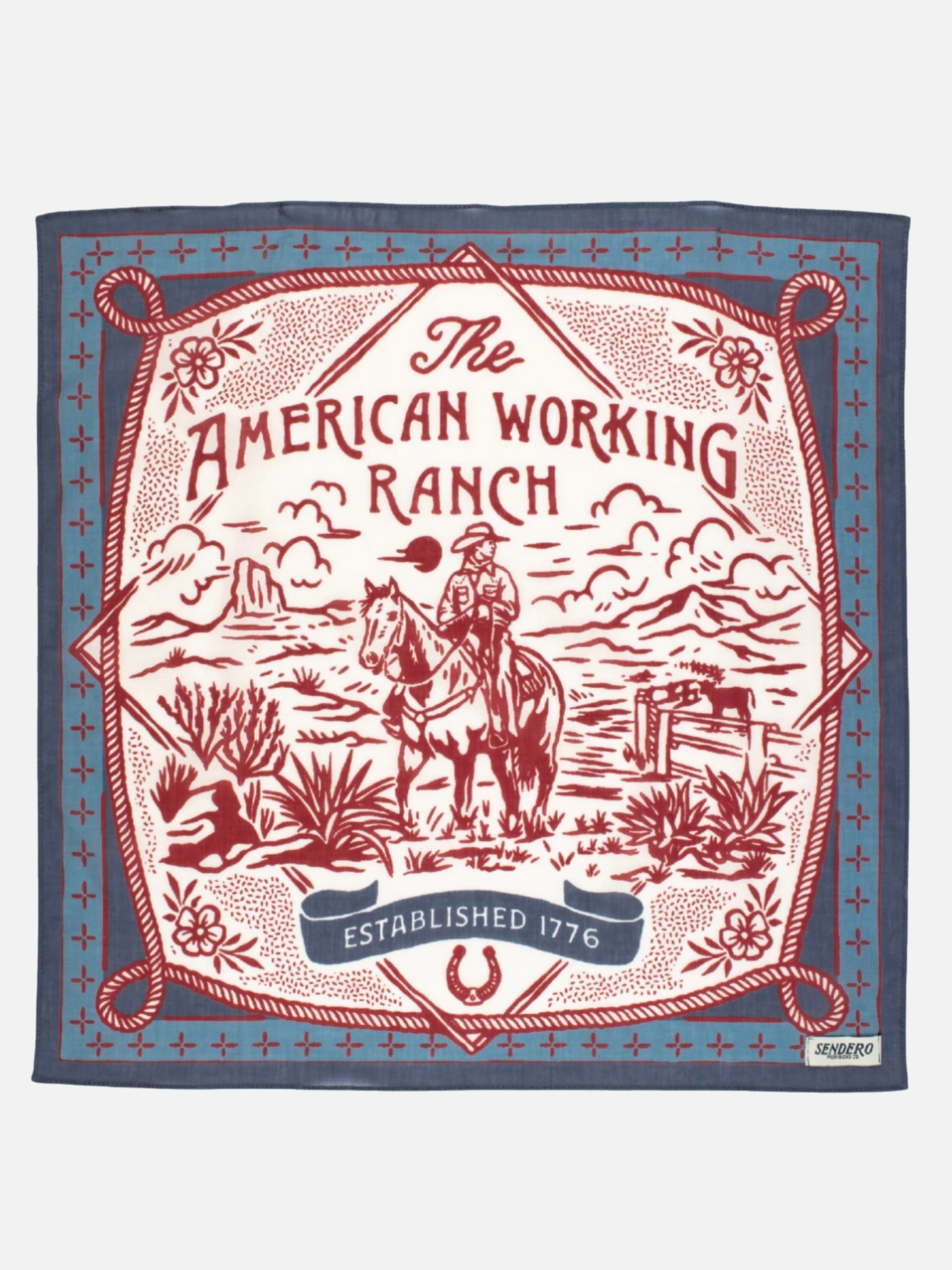 Sendero Provisions American Working Ranch Bandana Red Blue Accessories Gifts for Men Unisex Accessory Athens GA Georgia Kempt Menswear Store Near Me