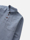 Service Works Canvas Script Popover Harbour Blue Gray Men’s Top Collared Outerwear Athens Kempt Menswear 