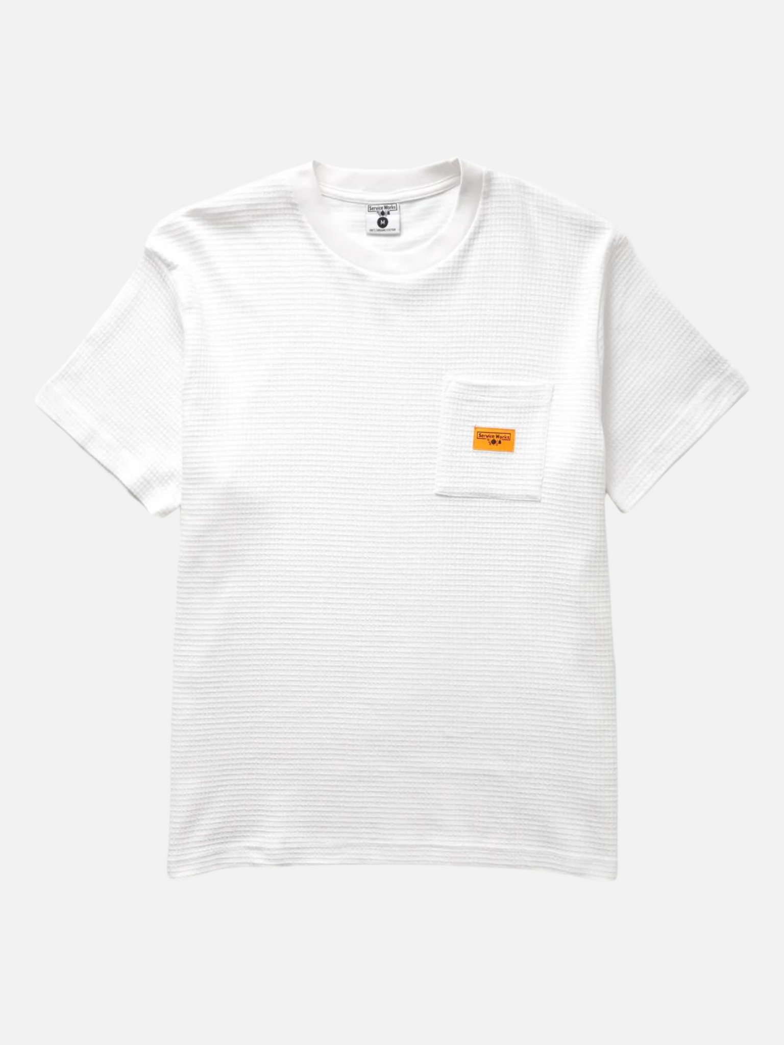 Service Works Waffle Pocket Tee White Men’s Short Sleeve Top for Cooks Athens Kempt Menswear Store 
