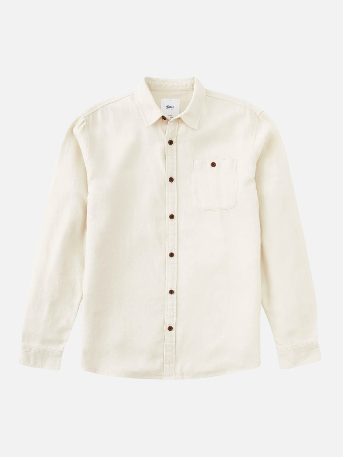 katin twiller flannel vintage white 100% cotton button down shirt kempt athens ga georgia men's clothing store