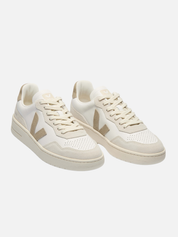 Veja V-90 Leather Sneaker White Taupe Fall Winter Men’s Women’s Shoes for Men Women Shoe Athens GA Georgia Kempt Menswear Store Near Me