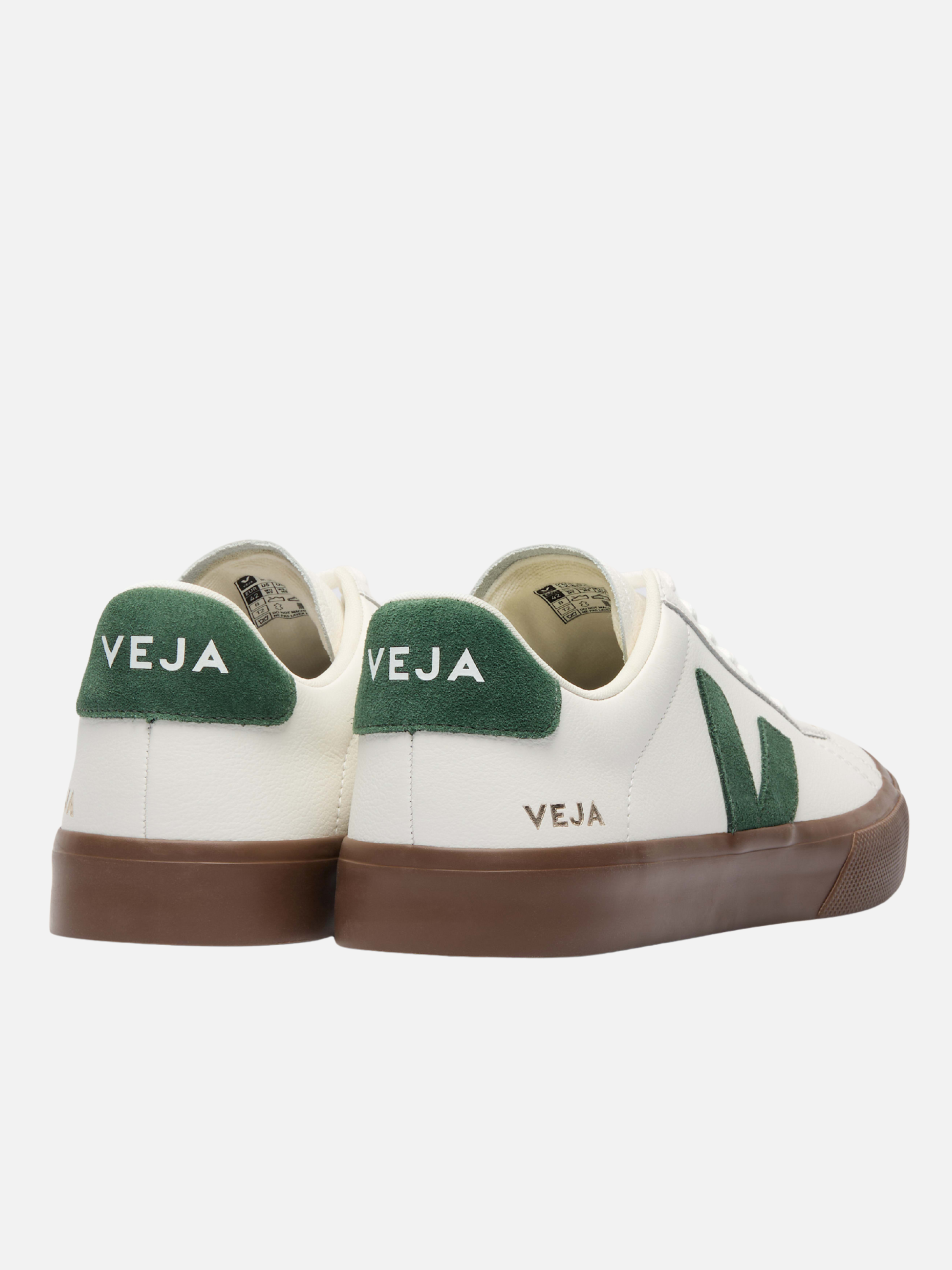 Veja Campo Leather Sneaker White Cyprus Green Bark Dark Sole Fall Winter Men’s Women’s Shoes for Men Women Shoe Athens GA Georgia Kempt Menswear Store Near Me