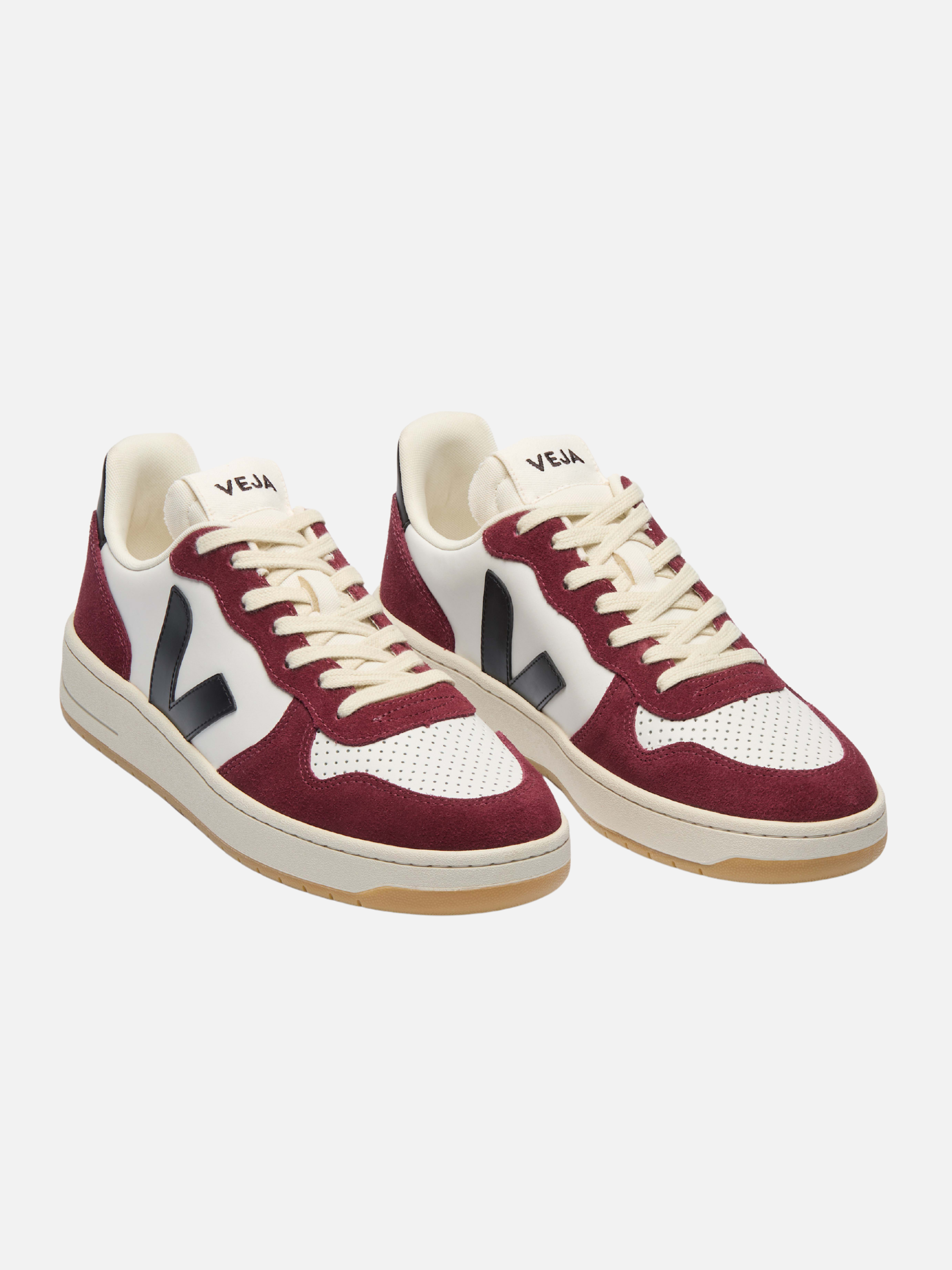 Veja V-10 Leather Sneaker White Black Amarante Red Burgundy Fall Winter Men’s Women’s Shoes for Men Women Shoe Athens GA Georgia Kempt Menswear Store Near Me