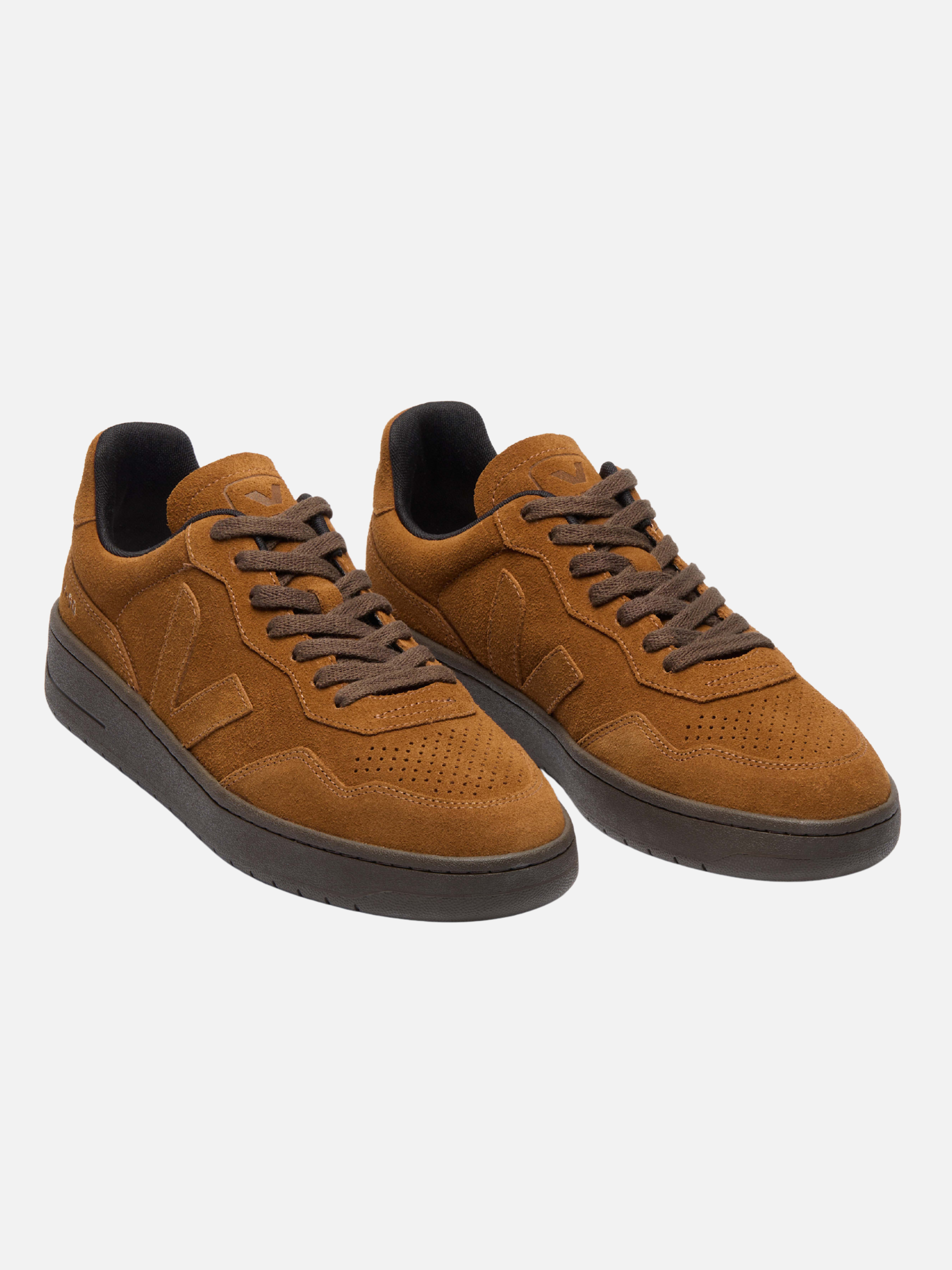 Veja V-90 Suede Sneaker Full Cognac Eagle Brown Dark Sole Fall Winter Men’s Women’s Shoes for Men Women Shoe Athens GA Georgia Kempt Menswear Store Near Me