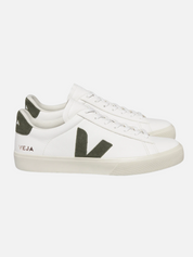 Veja Campo Leather Sneaker Extra White Khaki Unisex Men's Shoe For Men Athens GA Georgia Kempt Menswear Store Near Me