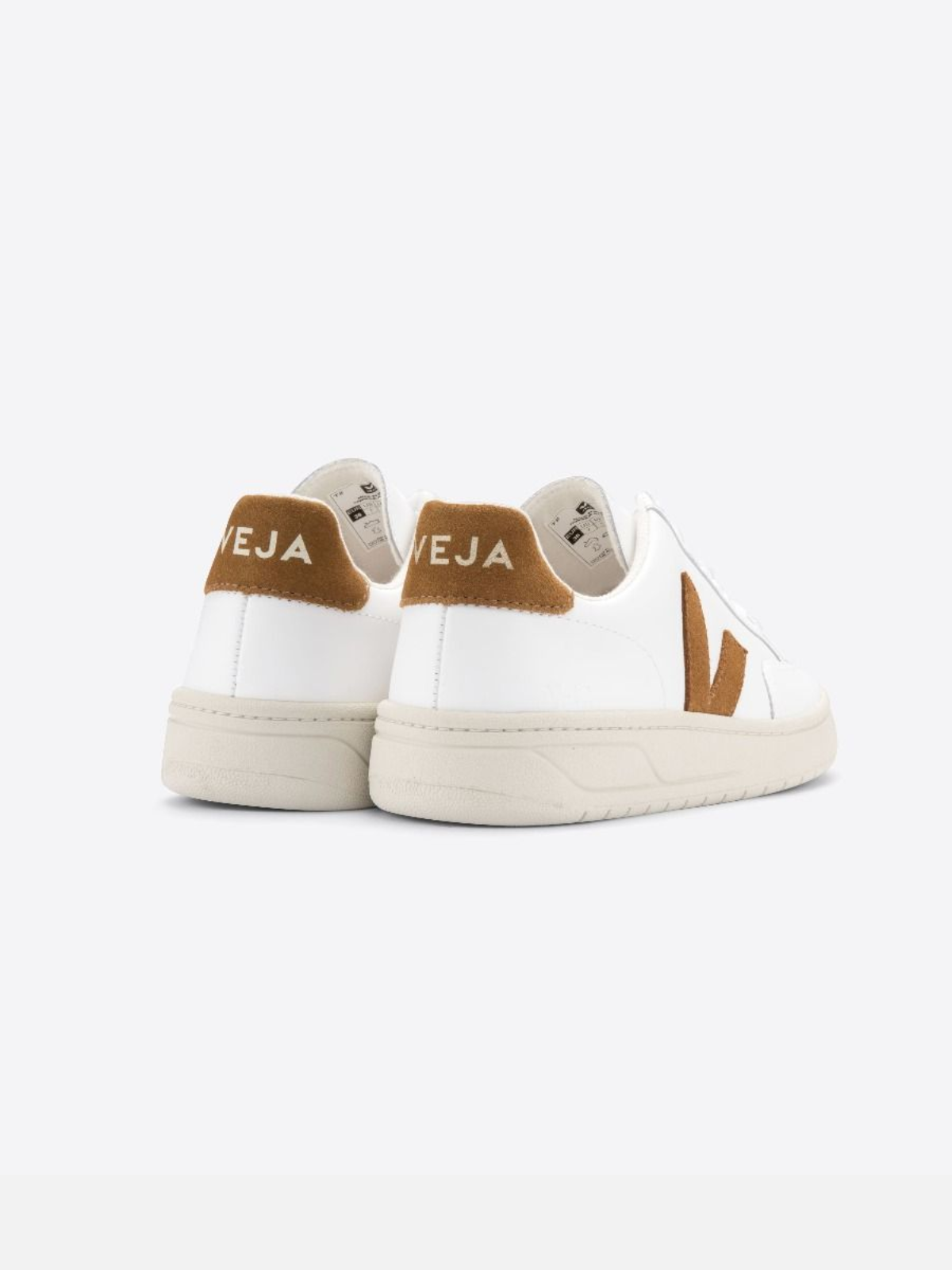Veja V12 Sneaker Extra White Camel Mustard Leather Suede Kempt Mens Clothing Athens GA UGA