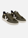 Veja V12 Sneaker B Mesh Olive White Vegan Suede Kempt Mens Clothing Athens GA UGA