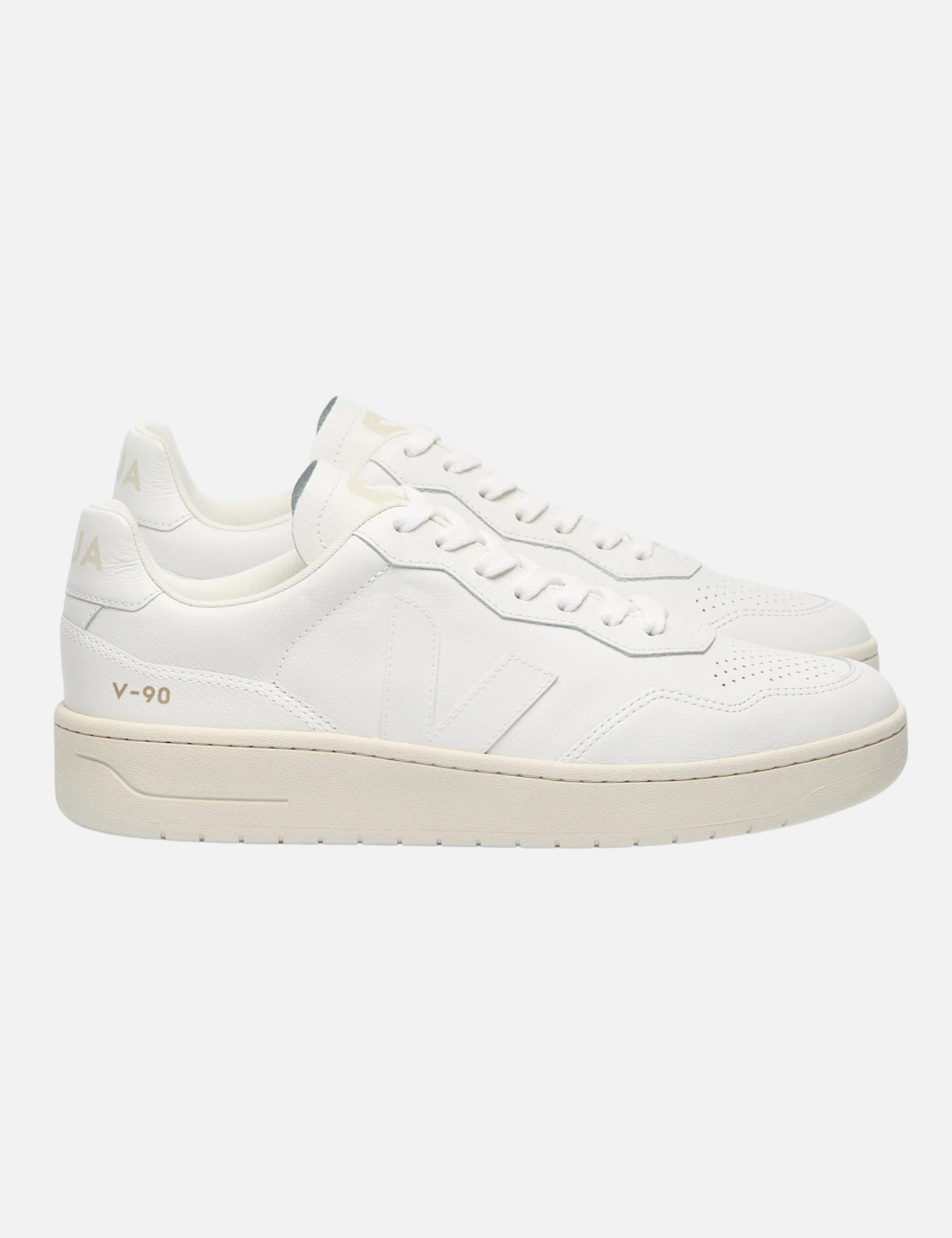 Veja V-90 Leather Sneaker Extra White Unisex Shoe Athens GA Georgia Kempt Menswear Store Near Me