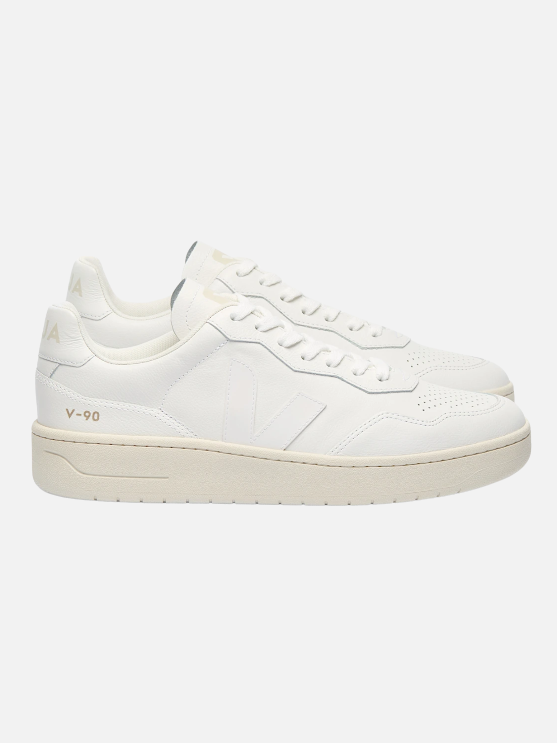 Veja V-90 Leather Sneaker Extra White Unisex Shoe Athens GA Georgia Kempt Menswear Store Near Me