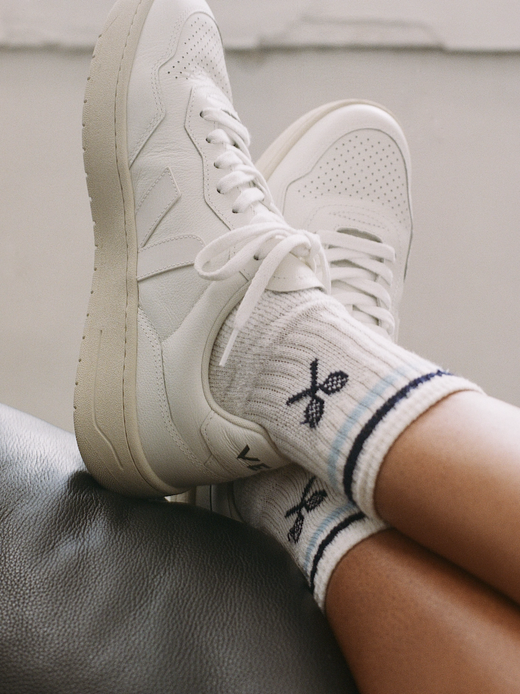 Veja V-90 Leather Sneaker Extra White Unisex Shoe Athens GA Georgia Kempt Menswear Store Near Me