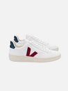 VEJA V-12 Leather Sneaker Extra White Marsala Nautico Navy Maroon Trainer Style White Leather Sneaker Kempt Athens Georgia Mens Shoes Store UGA