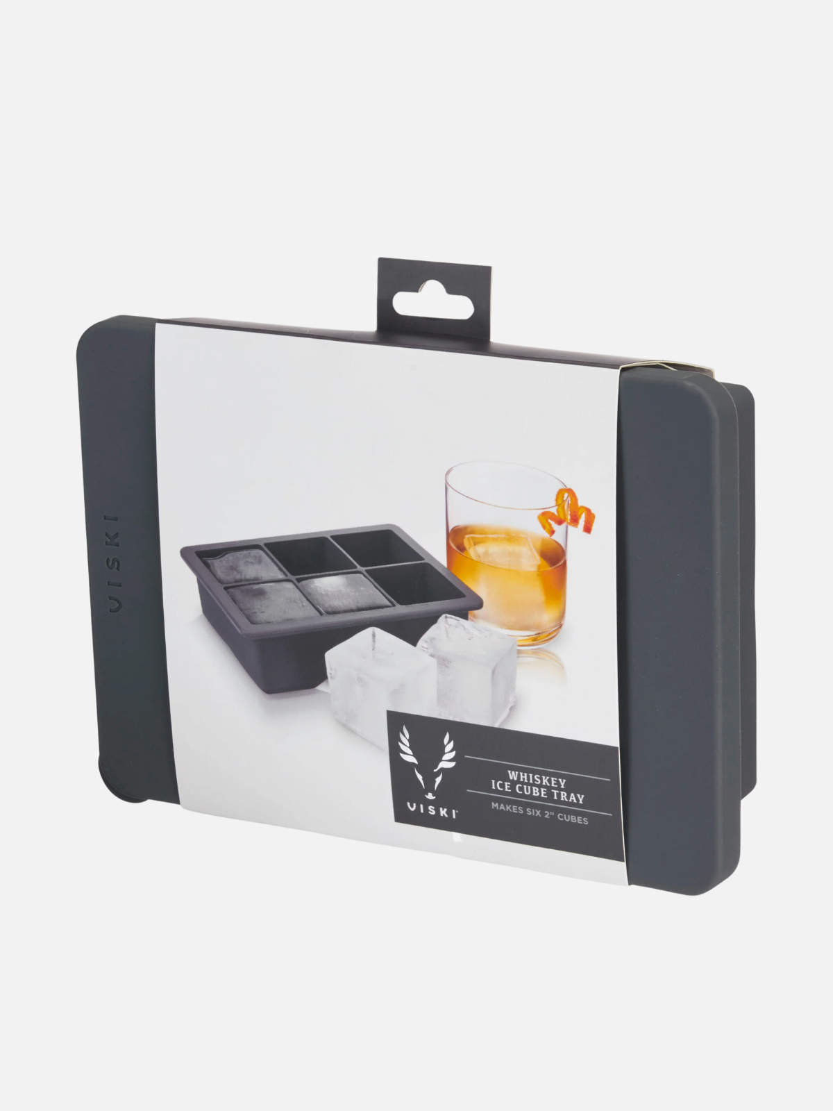 viski professional whiskey silicone ice cube tray perfect for whiskey on the rocks, old fashioned, negroni, etc. comes with lid to prevent spillage in freezer - kempt athens ga georgia men's clothing store bar tools