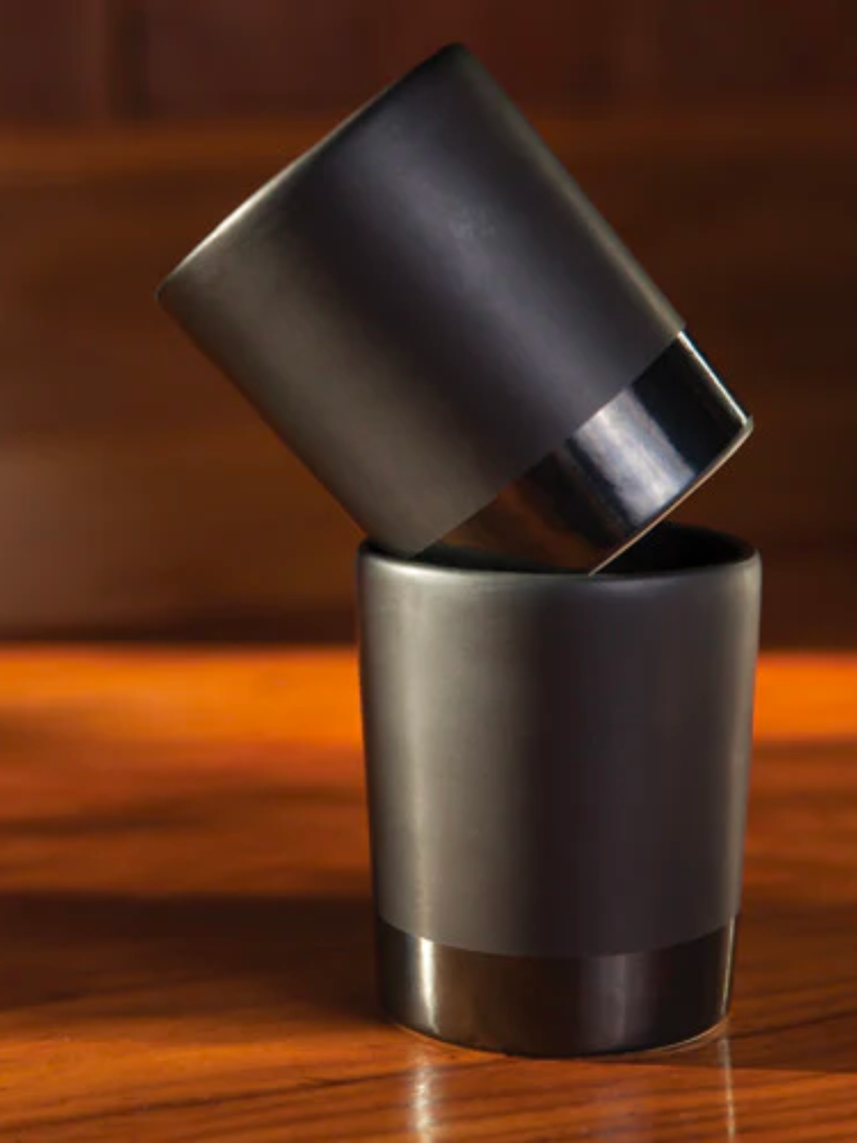 viski black stoneware ceramic tumblers perfect for hotty toddies, margaritas, negronis, etc. - kempt athens ga georgia men's clothing store bar tools
