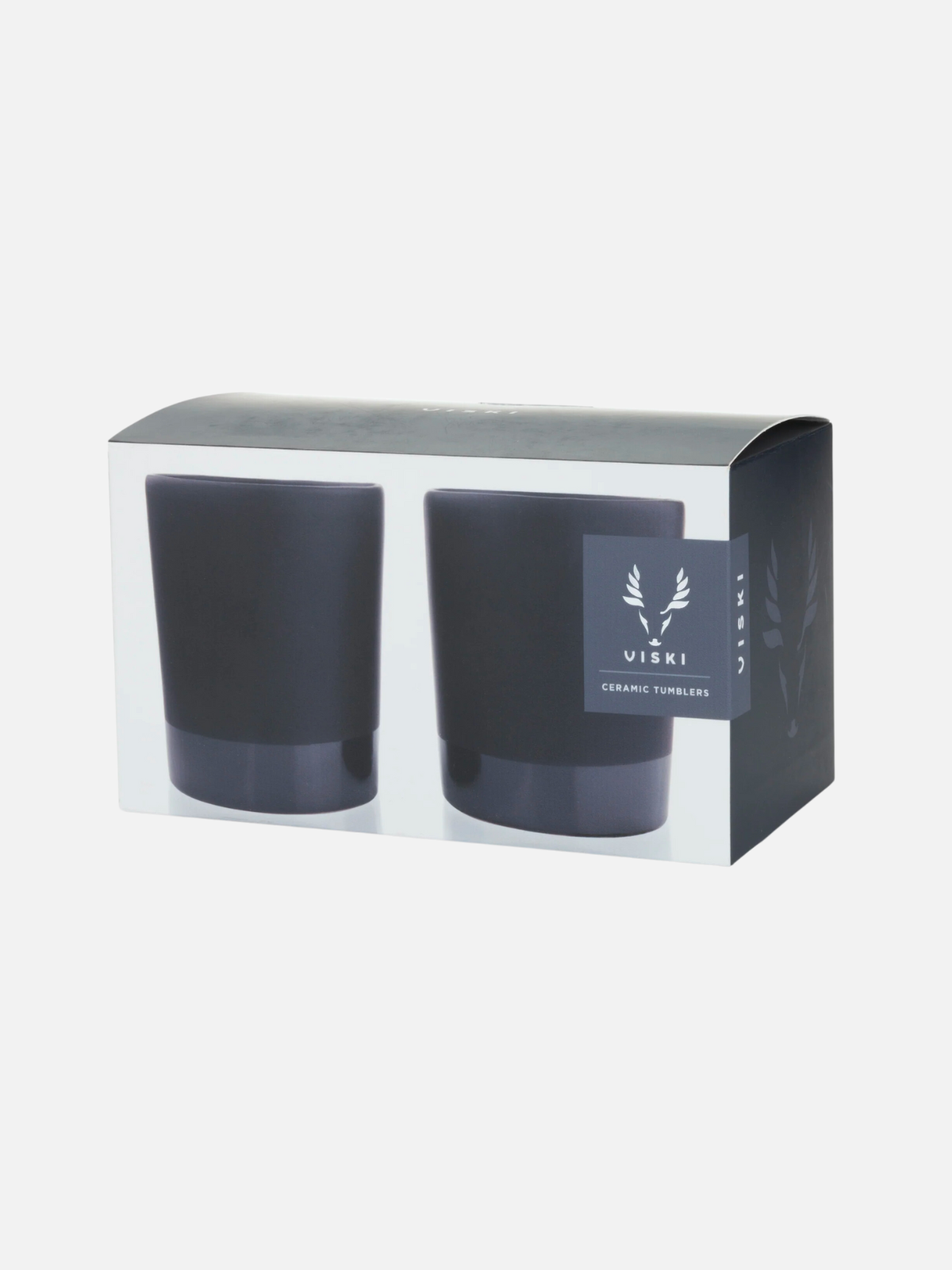 viski black stoneware ceramic tumblers perfect for hotty toddies, margaritas, negronis, etc. - kempt athens ga georgia men's clothing store bar tools