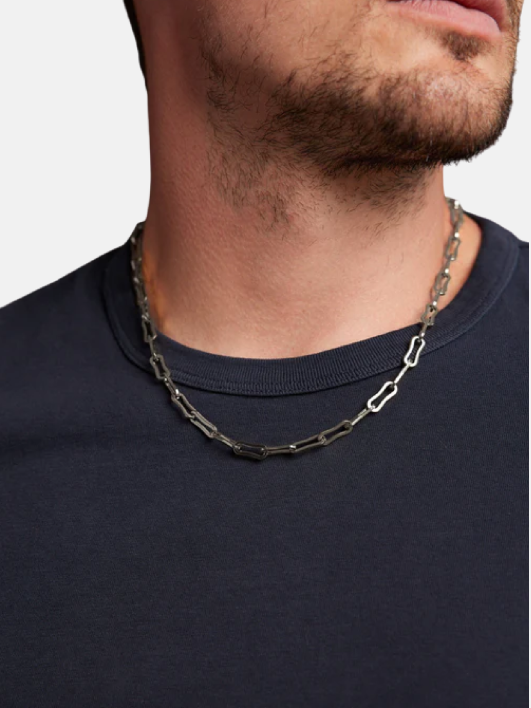 Waterproof Silver Large Cable Chain Necklace Men's 20"/22" Inch Chain Accessory For Men Athens GA Georgia Kempt Menswear Store Near Me