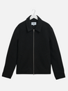 Wax London Eldon Jacket Boiled Wool Midnight Black Zip Up Collared Men’s Outerwear Tops for Men Winter Fall Athens GA Georgia Kempt Menswear Store Near Me