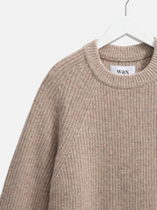 Wax London Hayne Crew Natural Cream LS Long Sleeve Sweater Men’s Winter Fall Tops for Men Athens GA Georgia Kempt Menswear Store Near Me