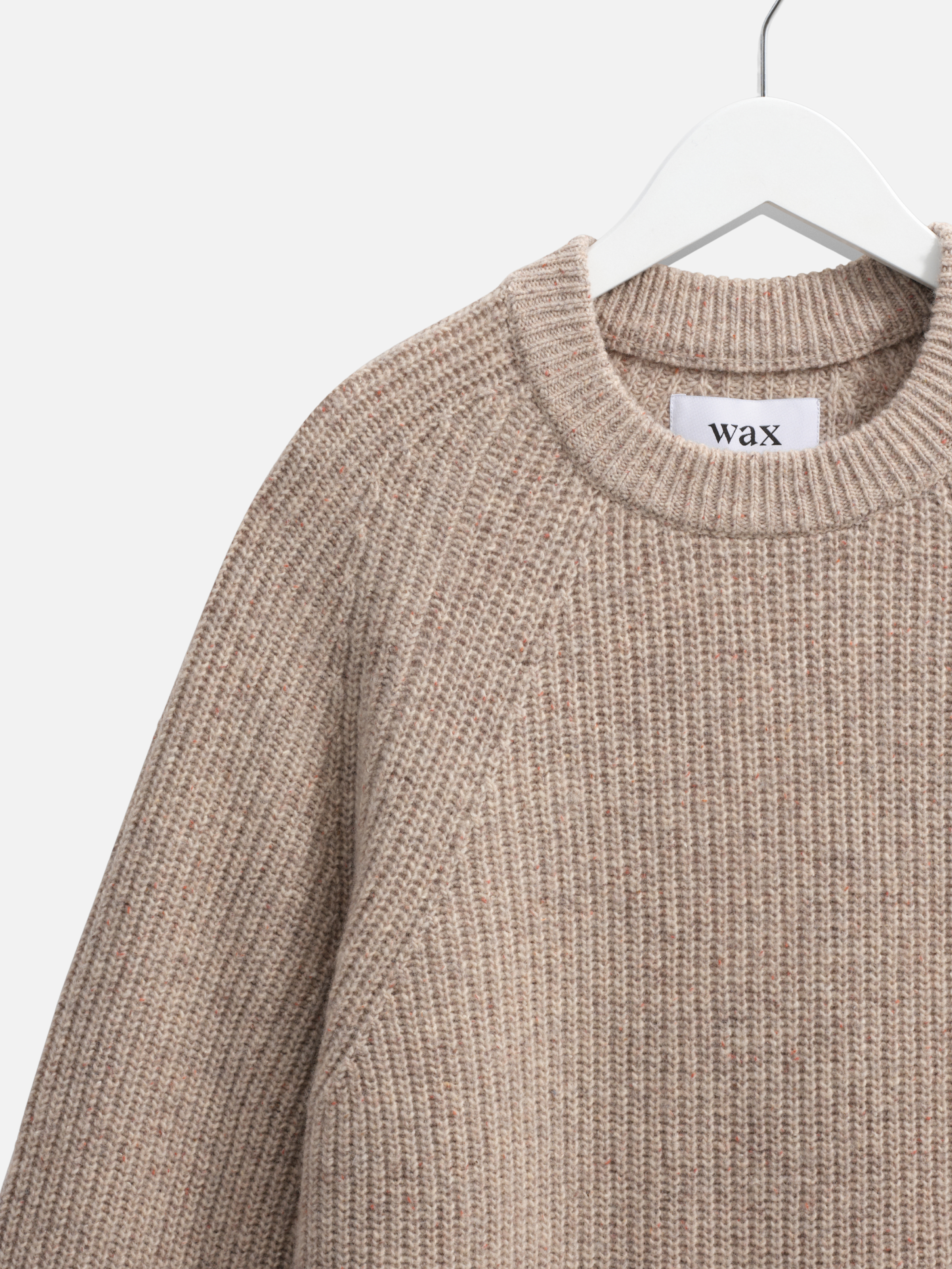 Wax London Hayne Crew Natural Cream LS Long Sleeve Sweater Men’s Winter Fall Tops for Men Athens GA Georgia Kempt Menswear Store Near Me