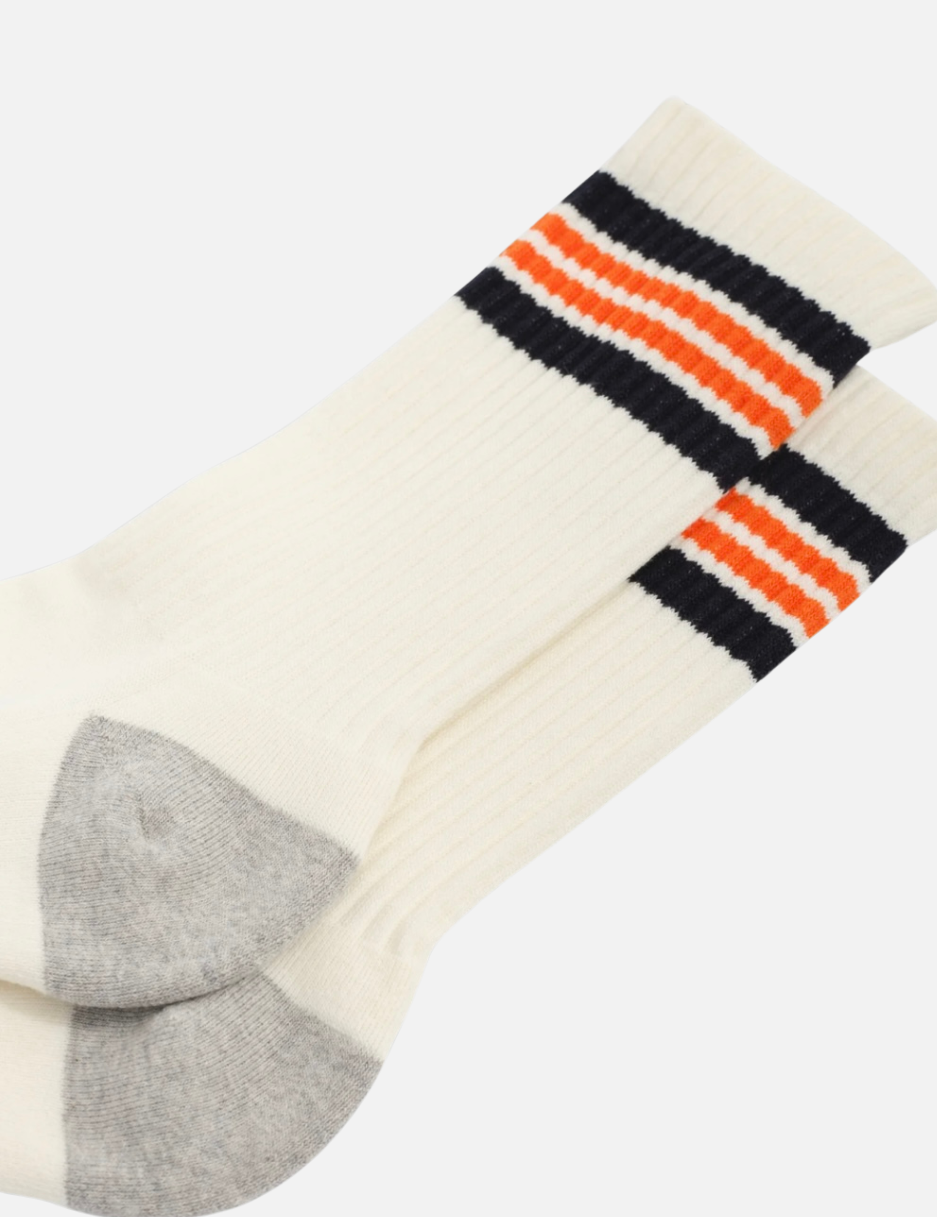 Wax London Thorpe Sport Sock Ecru Orange Black Gray Preppy Stripe Stripes Striped Pattern Tall Socks Accessories for Men Men’s Socks Athens GA Georgia Kempt Menswear Store Near Me