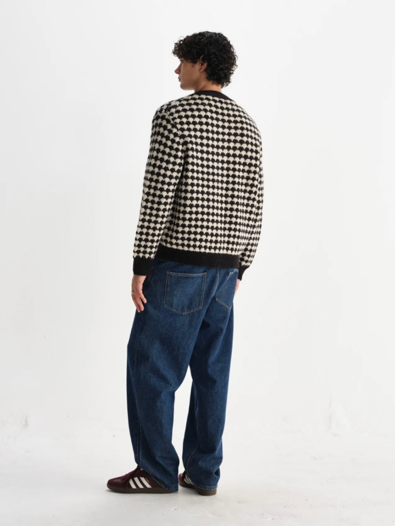 Wax London Walker Cardigan Diamond Bubble Knit Knitted Men’s Tops for Men Fall Winter LS Long Sleeve Layer Athens GA Georgia Kempt Menswear Store Near Me