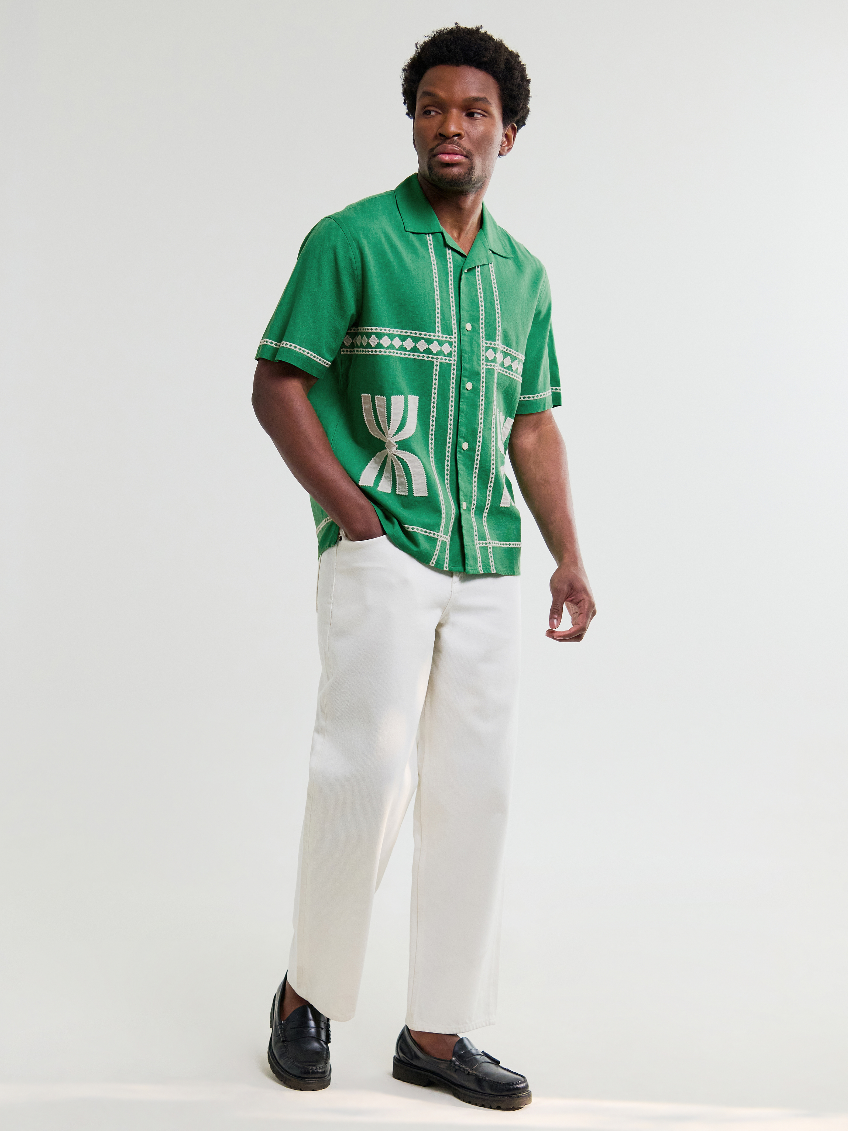 Wax Didcot Border Applique Shirt