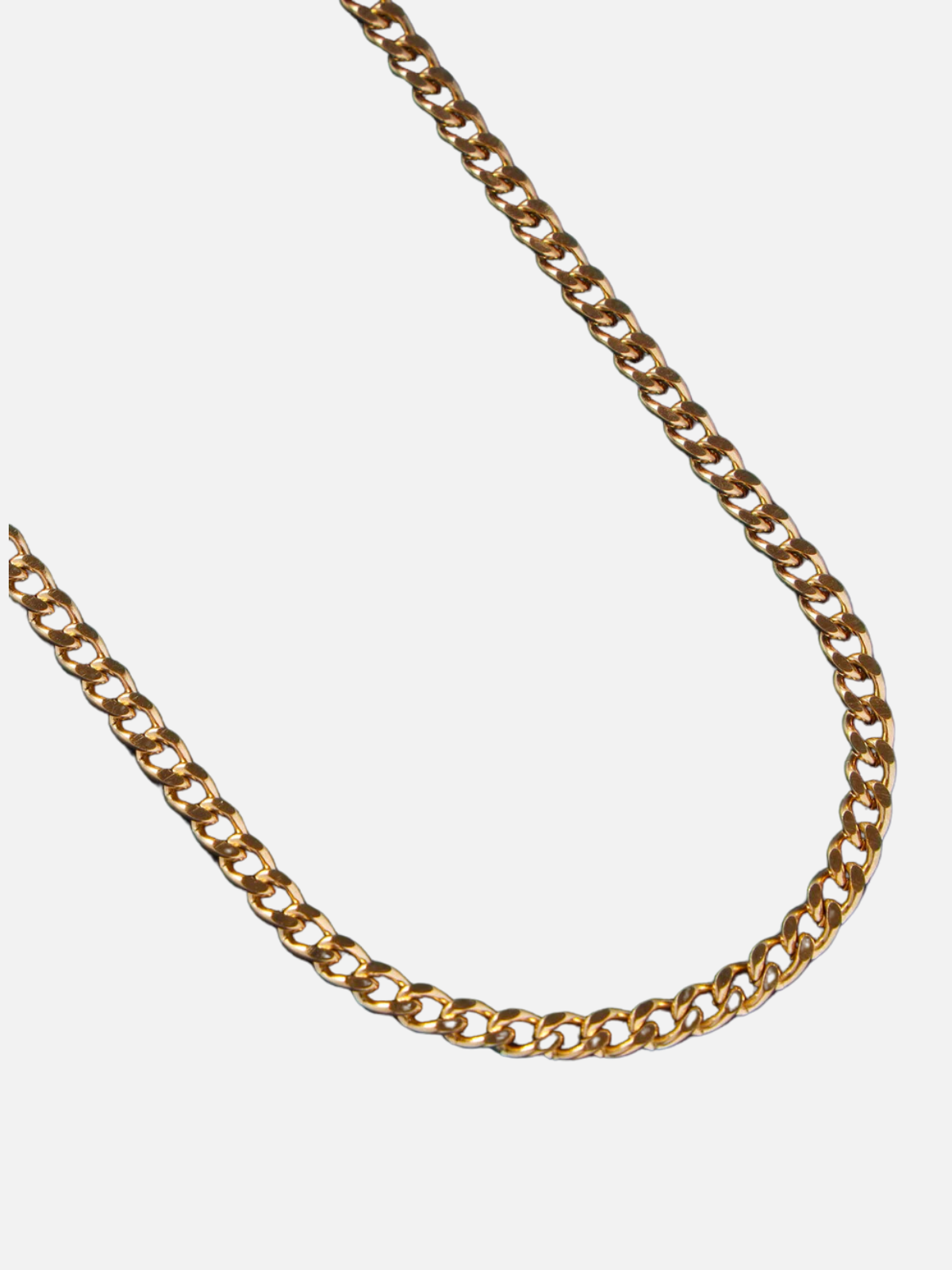 3.5 mm Gold Cuban Chain Necklace